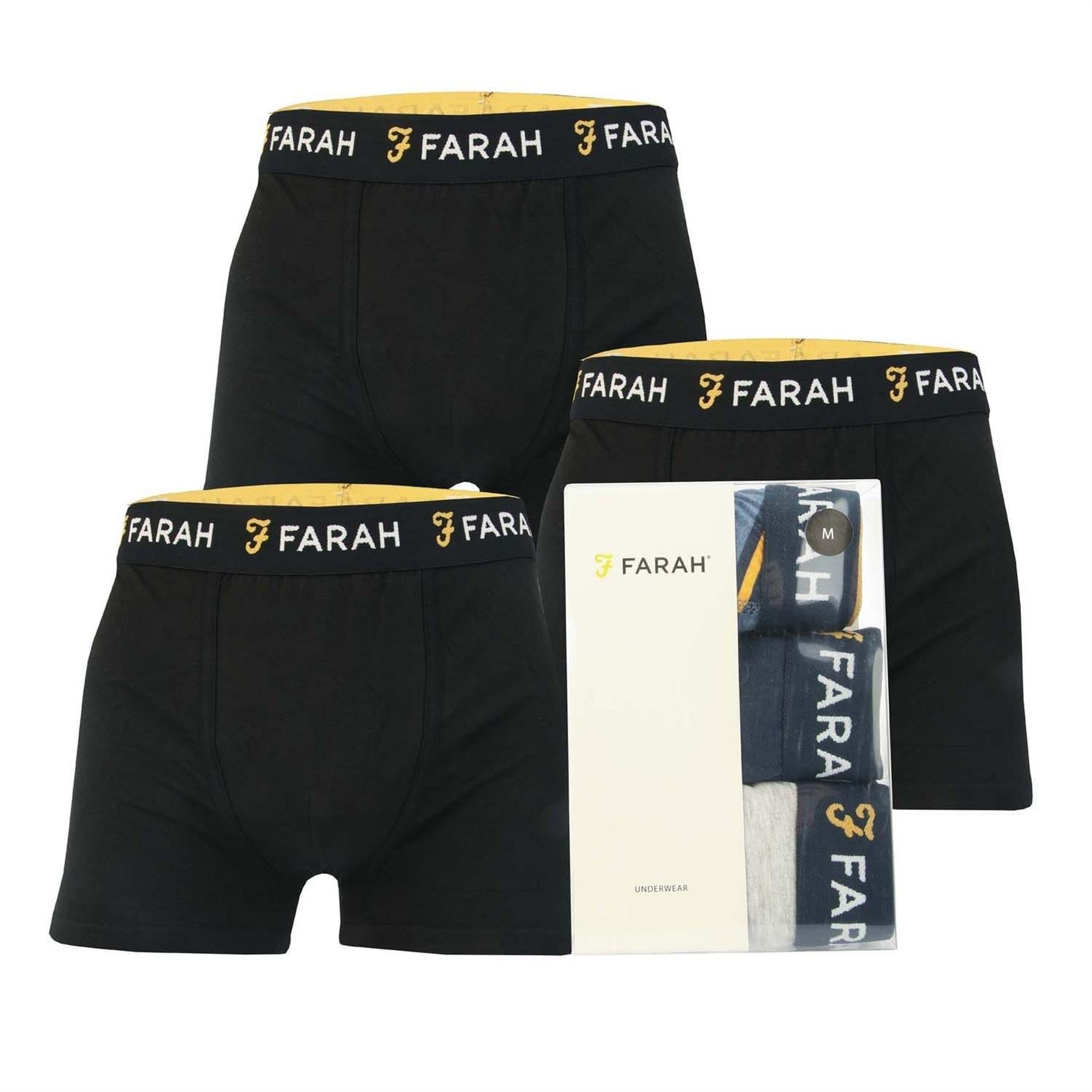 Farah Saiginaw 3 Pack Boxer Shorts