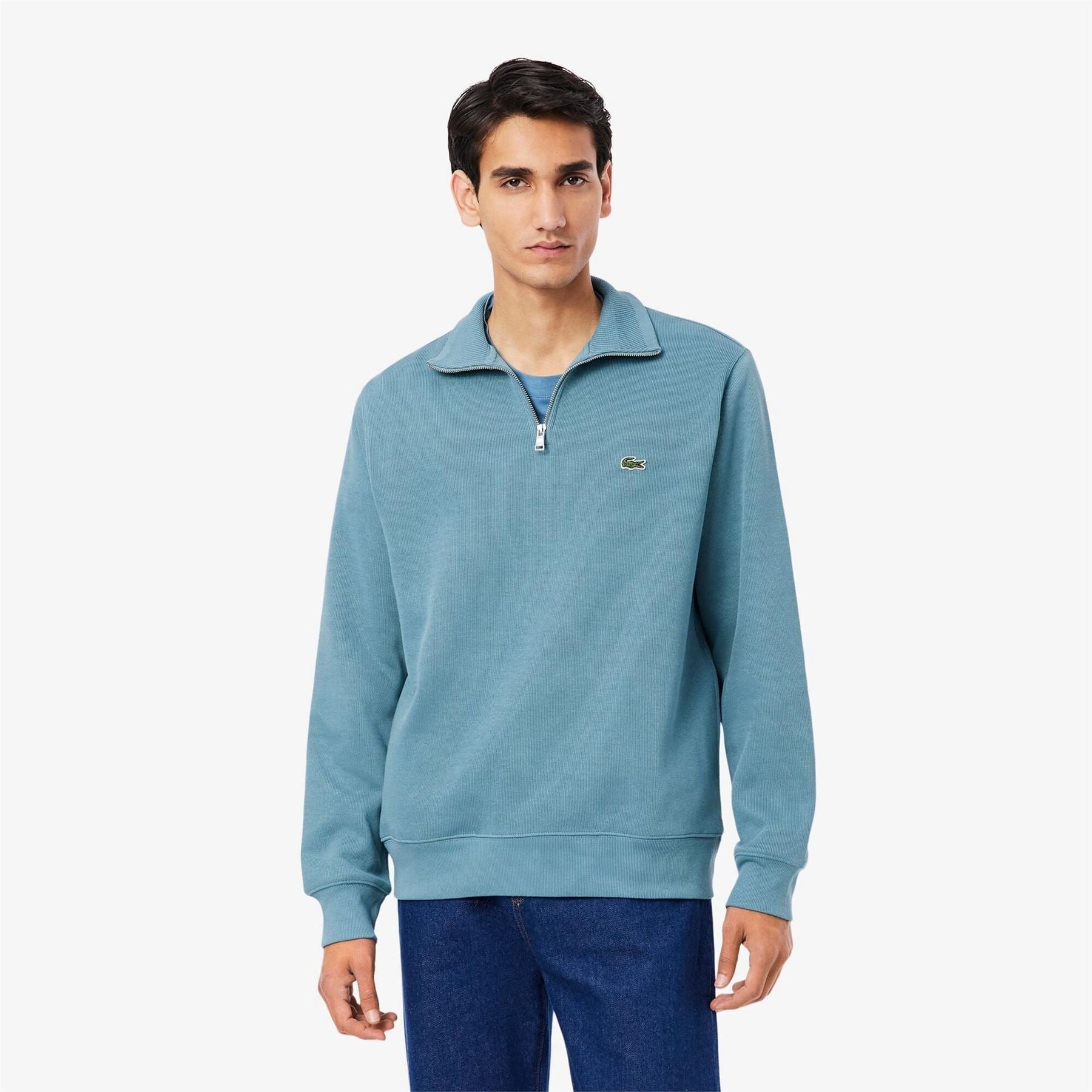 Lacoste Quarter Zip Fleece Top