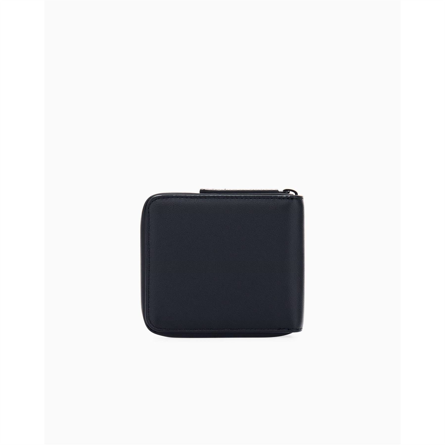 Armani Exchange Square Shape Billfold Wallet with Embossed Logo