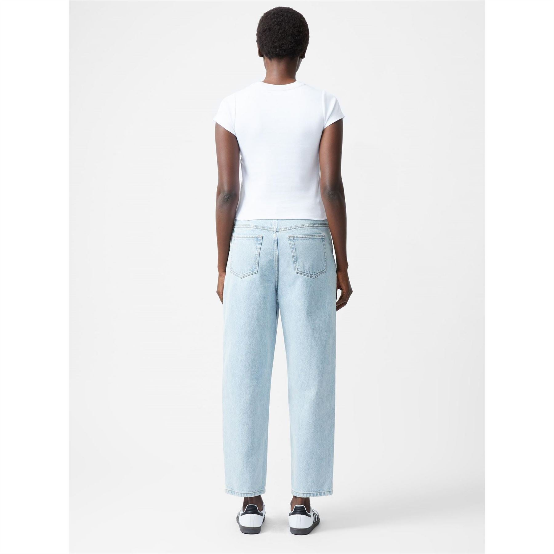 FCUK Cropped Crew Neck Short Sleeve T-Shirt