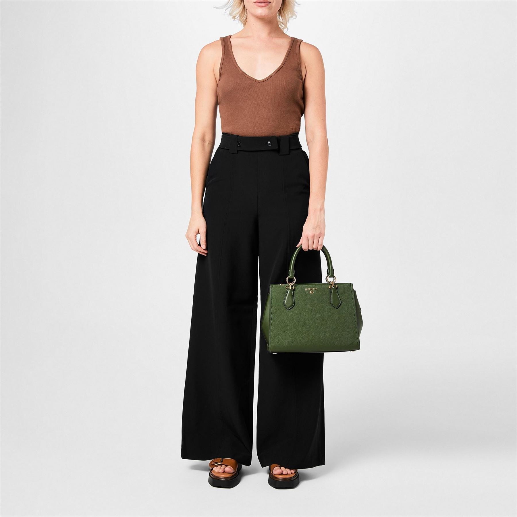 French Connection Echo Crepe Wide Leg Trousers