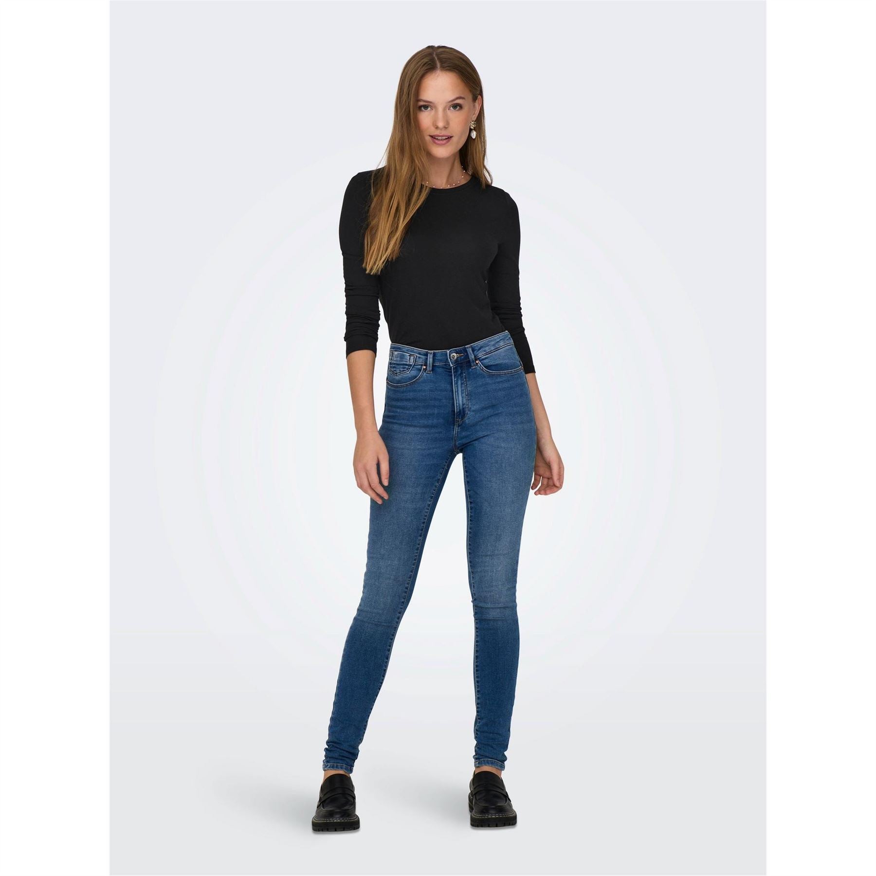 Only Slim Fit Crew Neck Long Sleeve Jersey T-Shirt