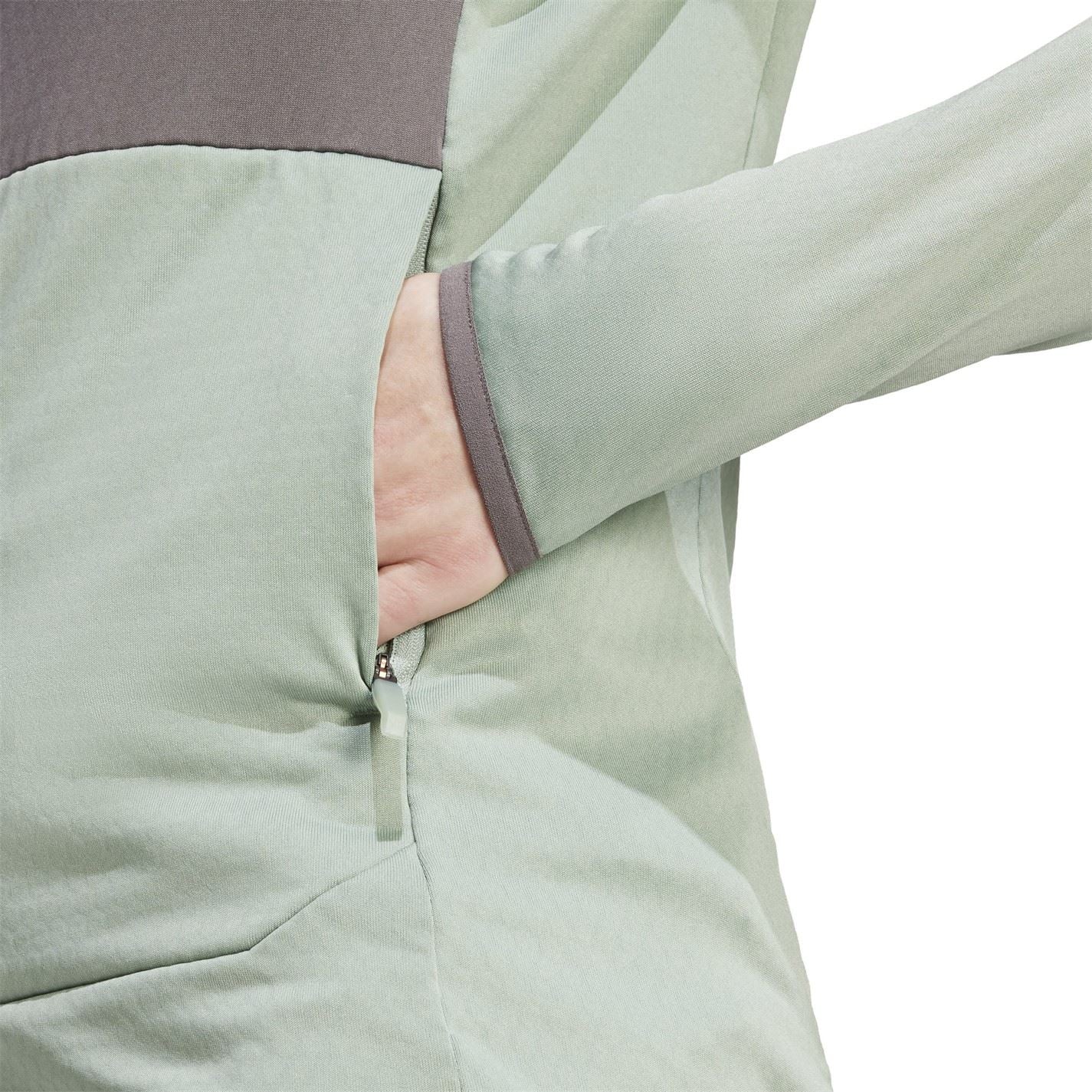 adidas Hooded Ribbed Cuff Fleece Jacket