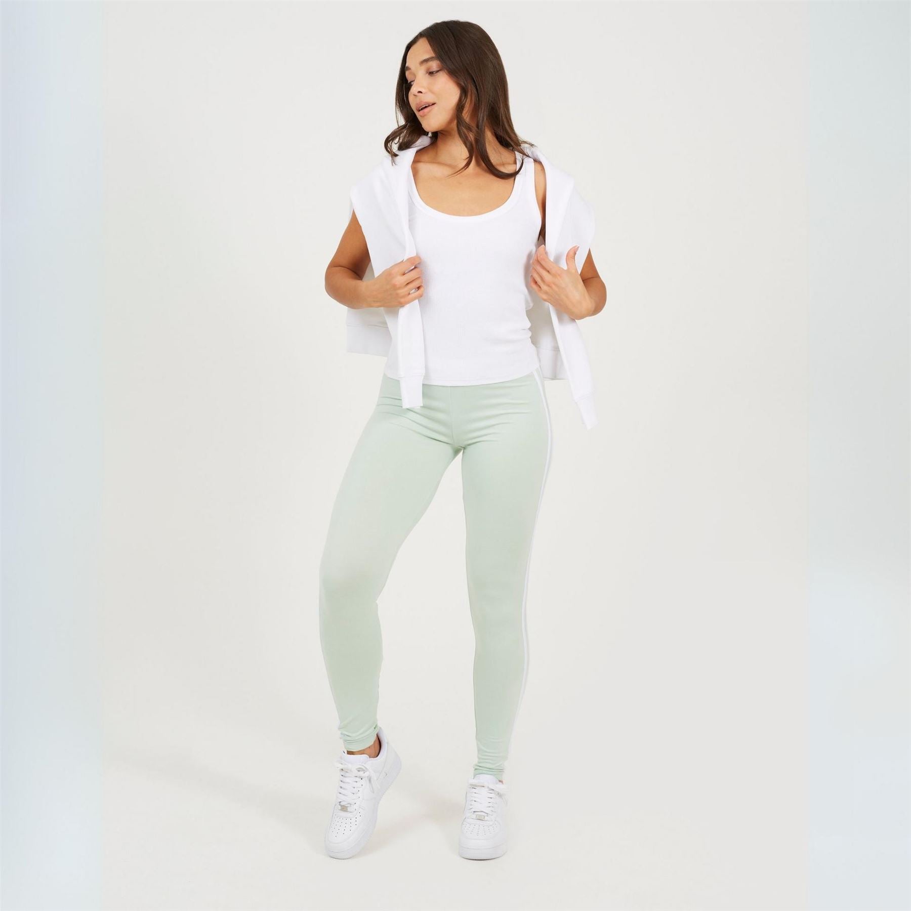 Brave Soul Leggings With Stripe Detail