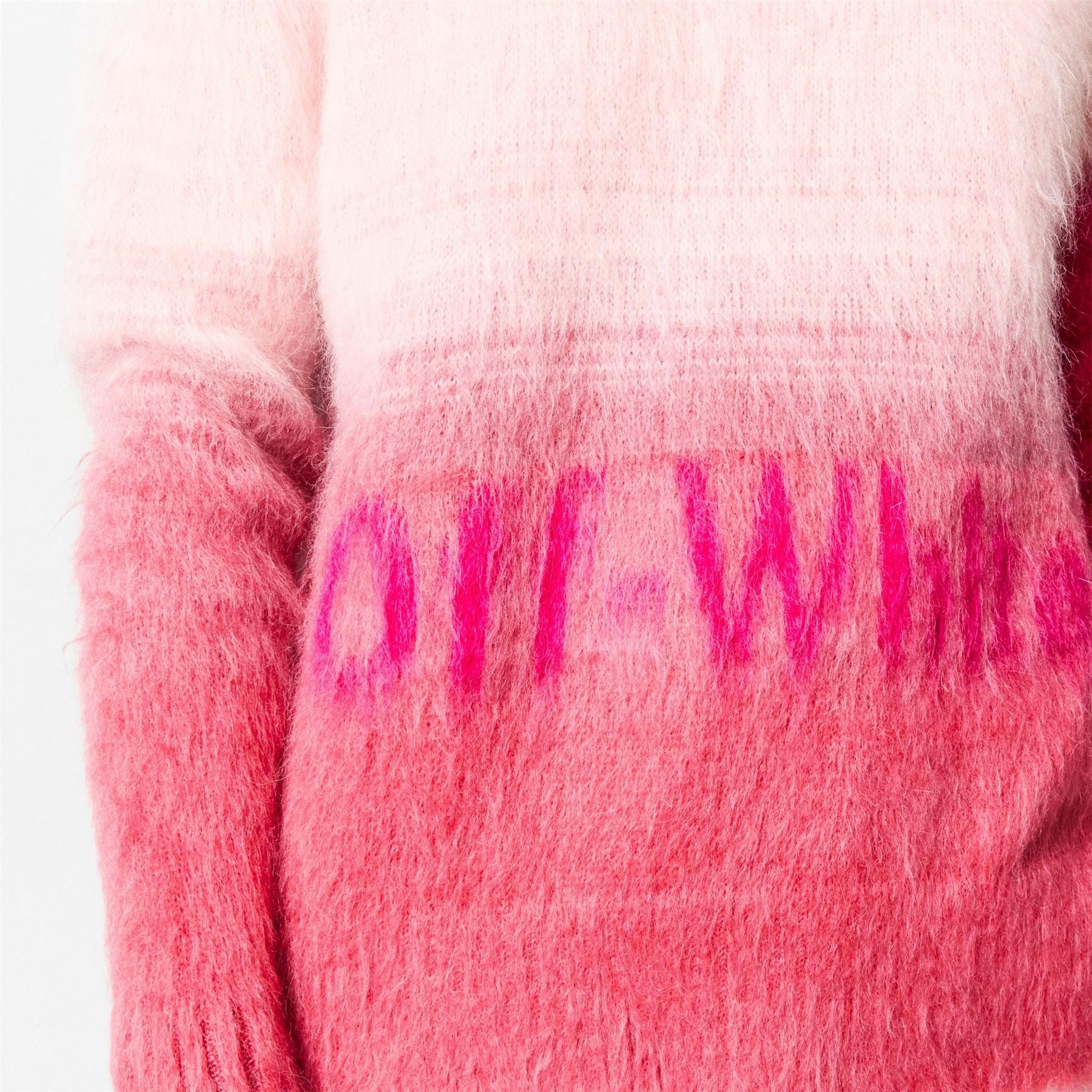Off White Helvetica Relaxed Fit Long Sleeve Sweater