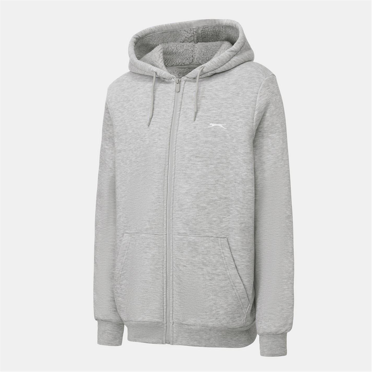 Slazenger Mens Borg Lined Fleece Hoodie