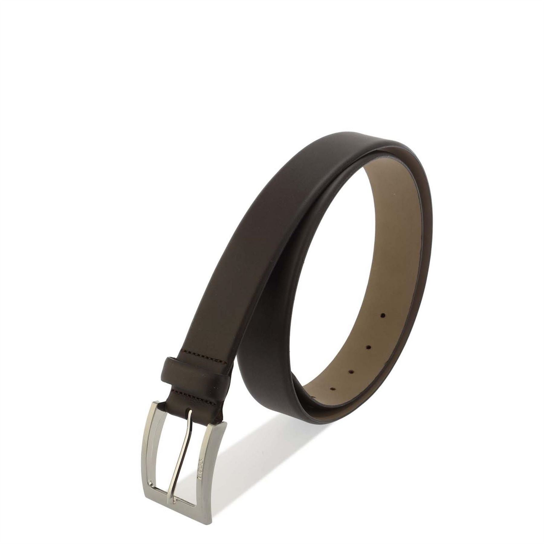 Boss Leather Pin Buckle Belt with Logo