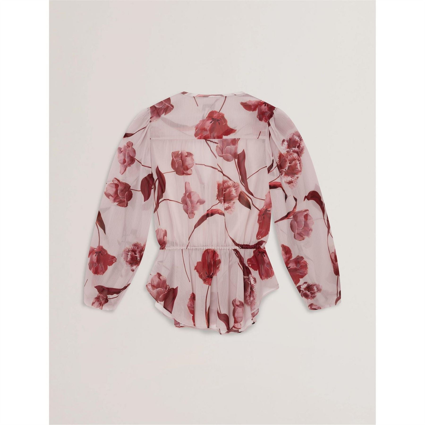 Ted Baker V-Neck Bishop Sleeve Long Sleeve Blouse