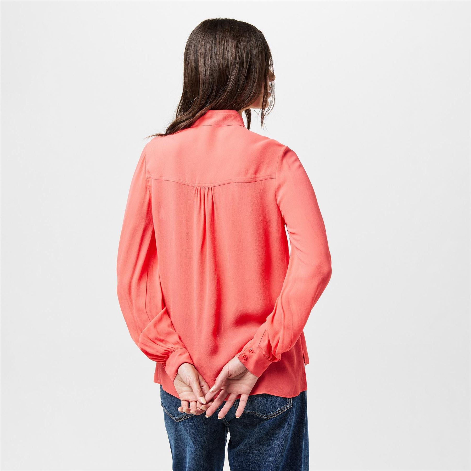 Ted Baker Relaxed Fit Band Collar Long Sleeve Cuff Shirt