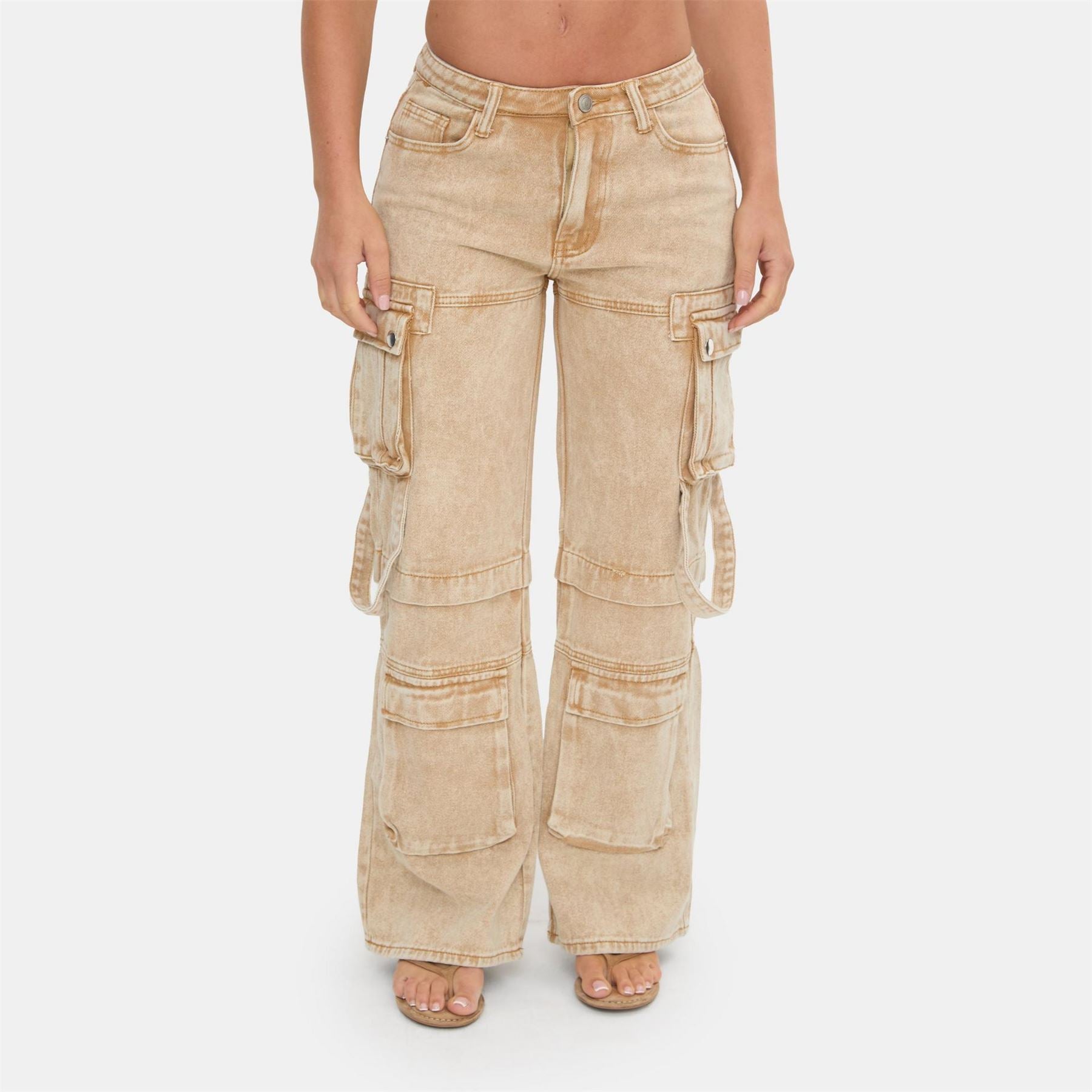 I Saw It First Rise Cargo Jeans