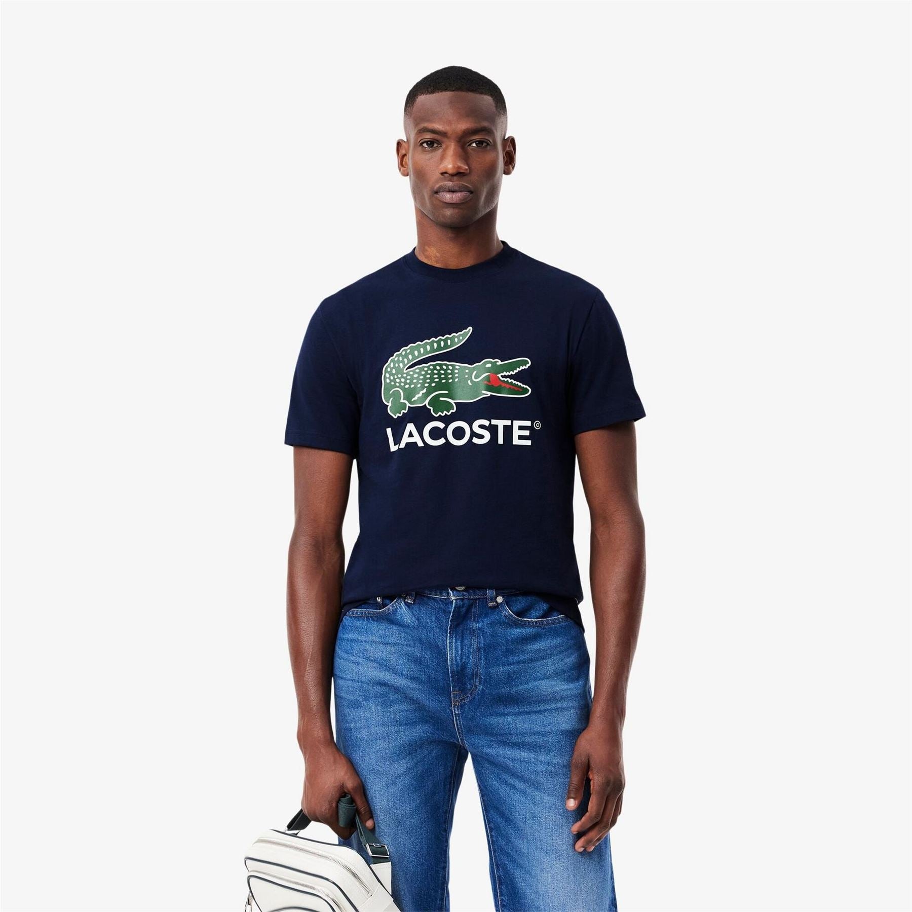 Lacoste Crocodile Print Regular Fit Crew Neck T-Shirt