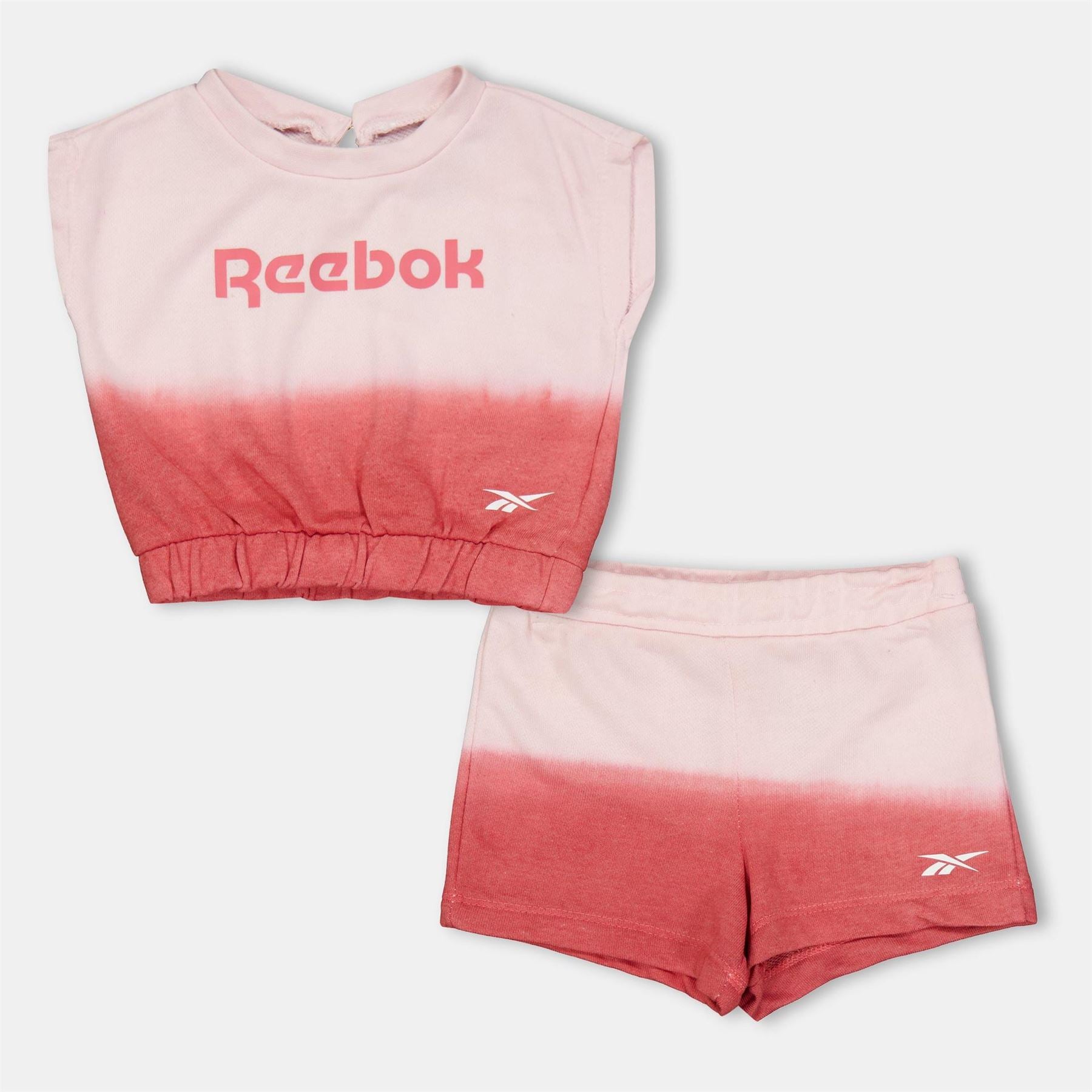 Reebok Ombre Lettering Crew Neck Sleeveless T-Shirt and Set