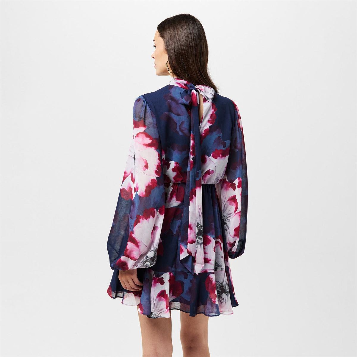 Ted Baker Woven High Neck Mini A-Line Dress