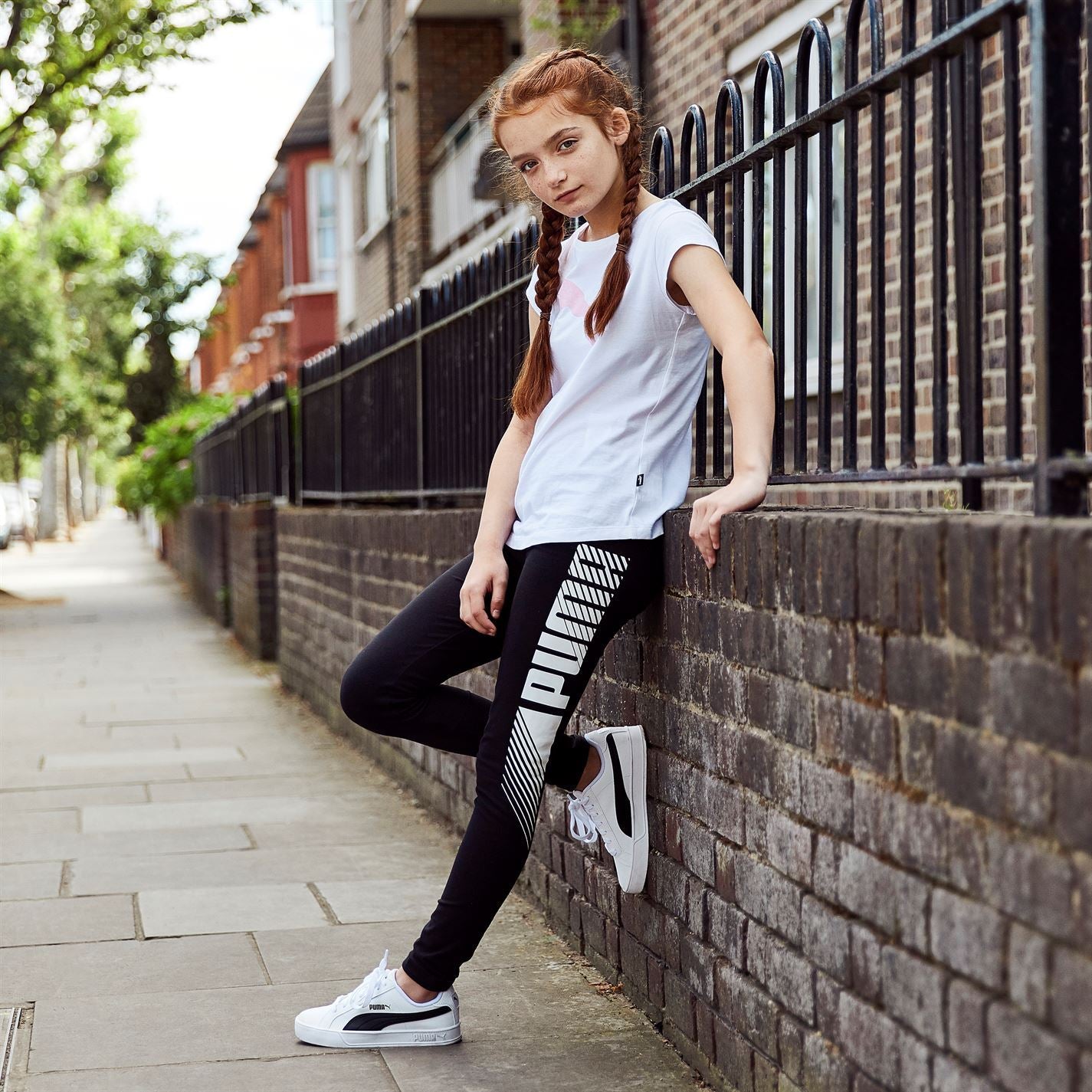 Puma Logo Leggings Junior Girls