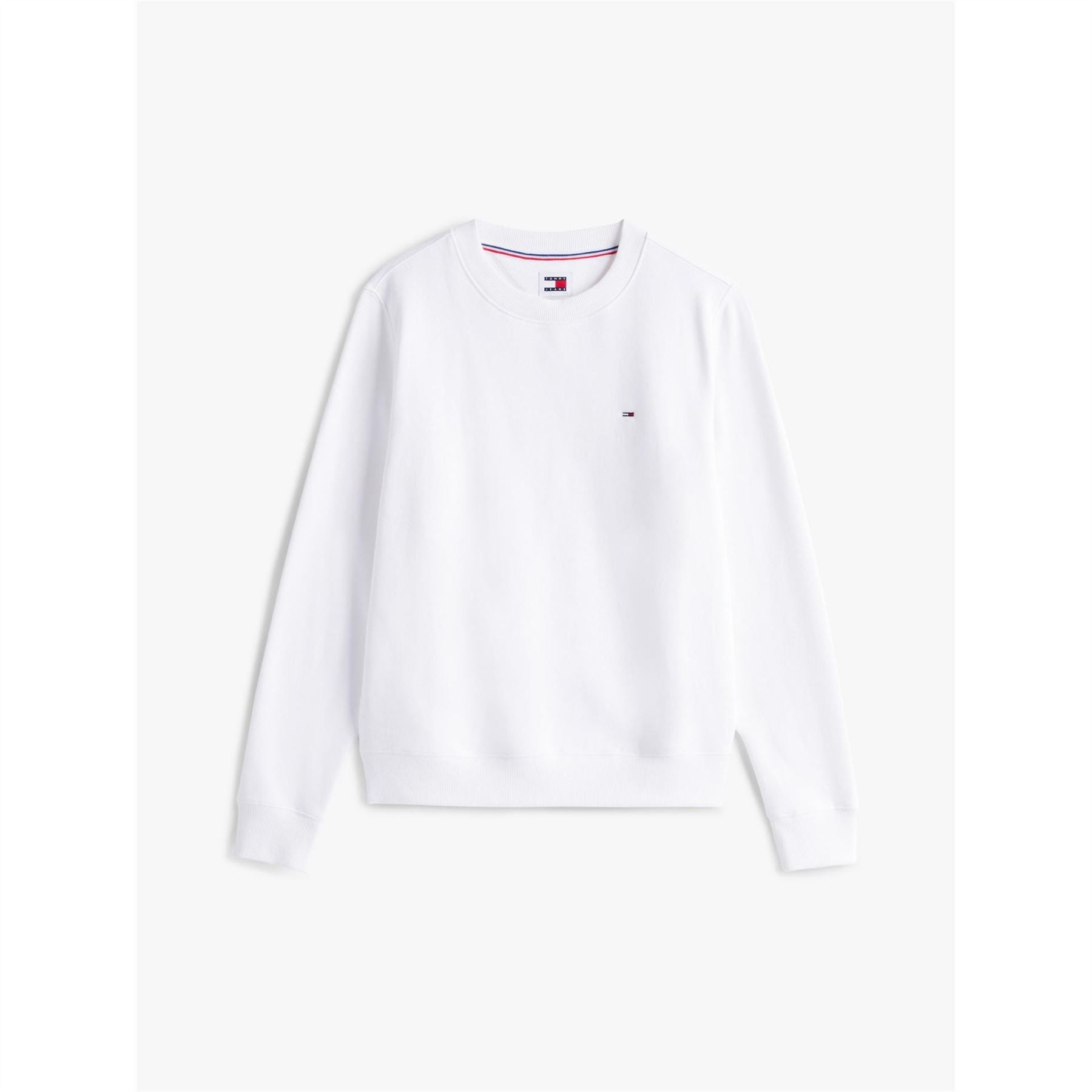 Tommy Jeans Crew Neck Ribbed Collar Long Sleeve Sweatshirt