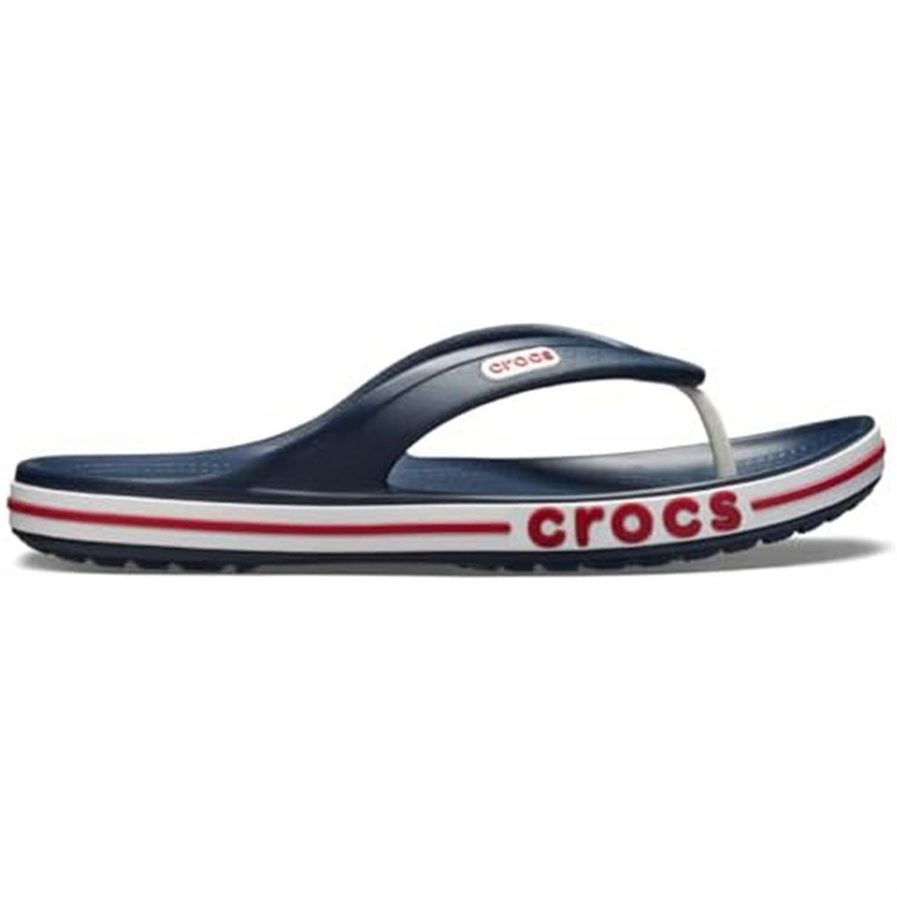 Crocs Baya Lined Flip Flops with Lacoste Lettering