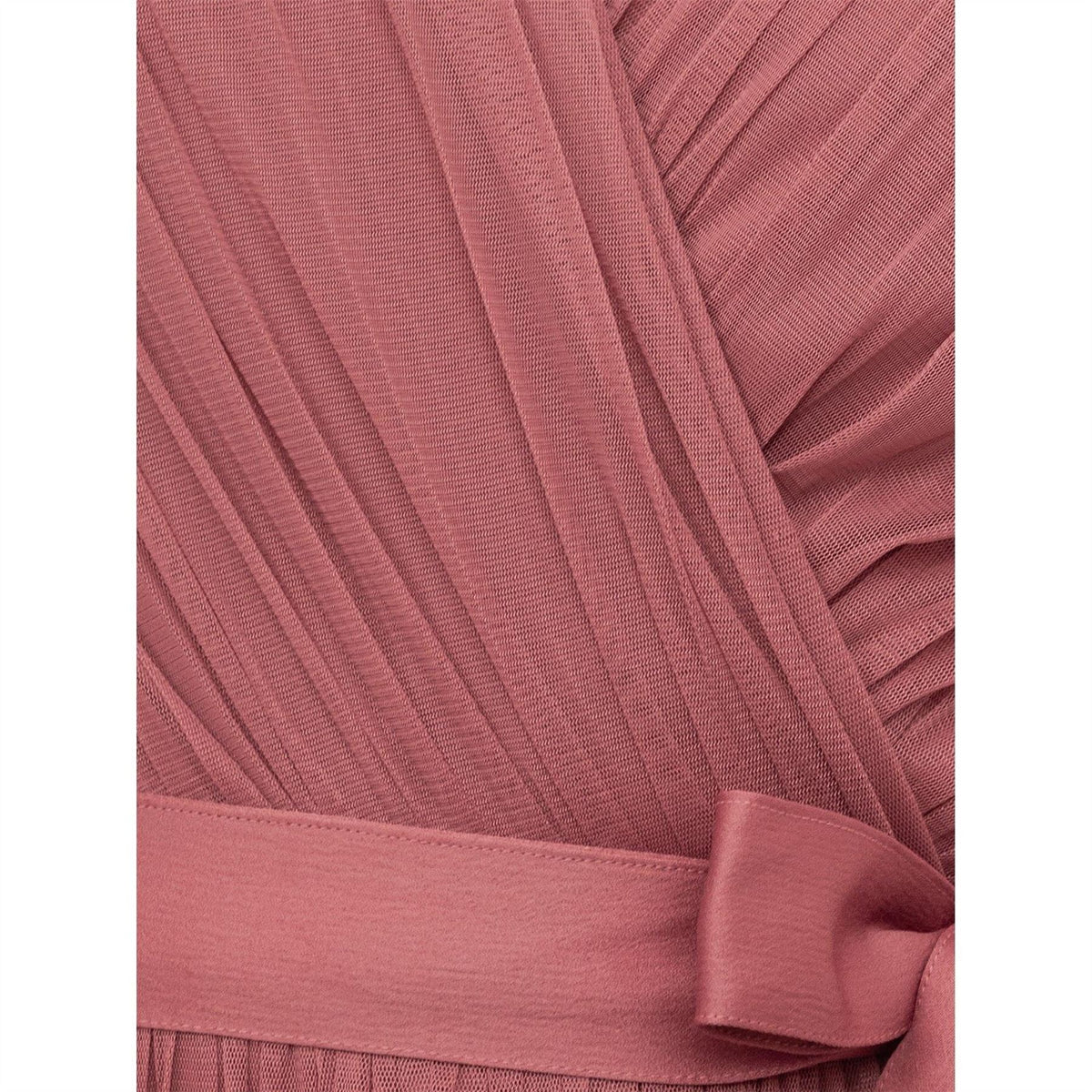 Anaya With Love With Love Recycled Faded Rose Tulle Faux Wrap Short Sleeve Maxi Dress