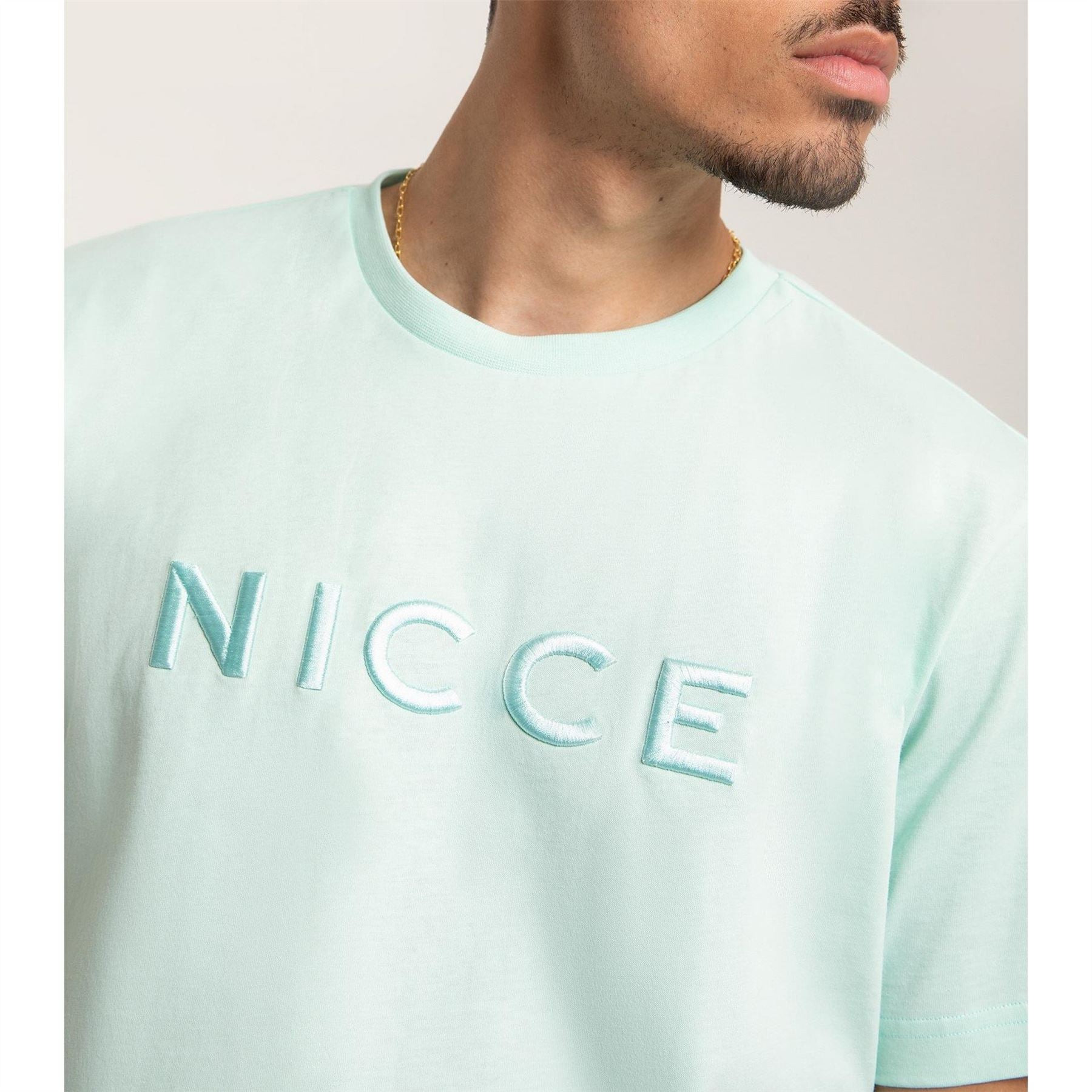 Nicce Mens Mercury T-Shirt   Oatmeal Marl
