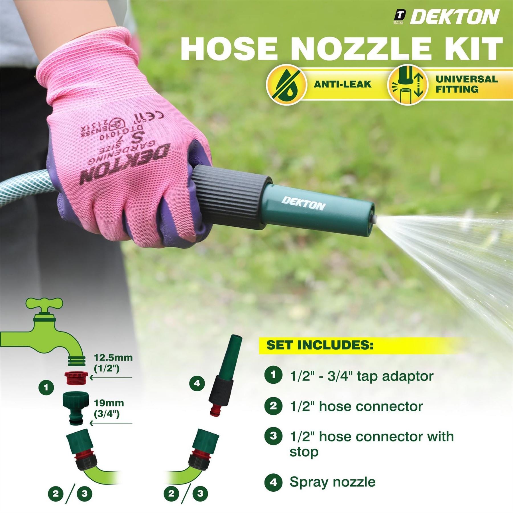 Dekton Piece Hose Nozzle Kit