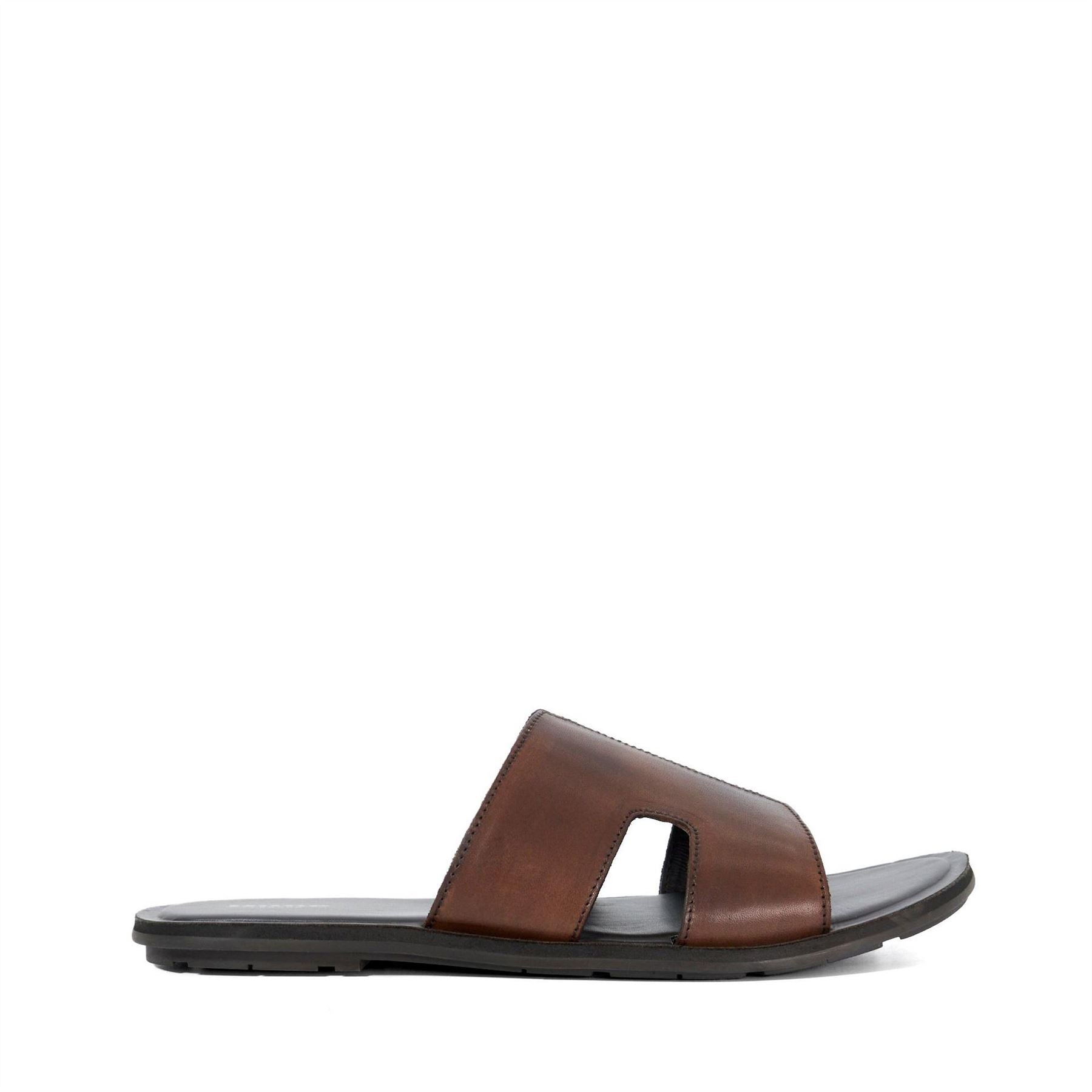 Dune London Men's Itos Leather Flat Sandals Open Toe Flat Sandals