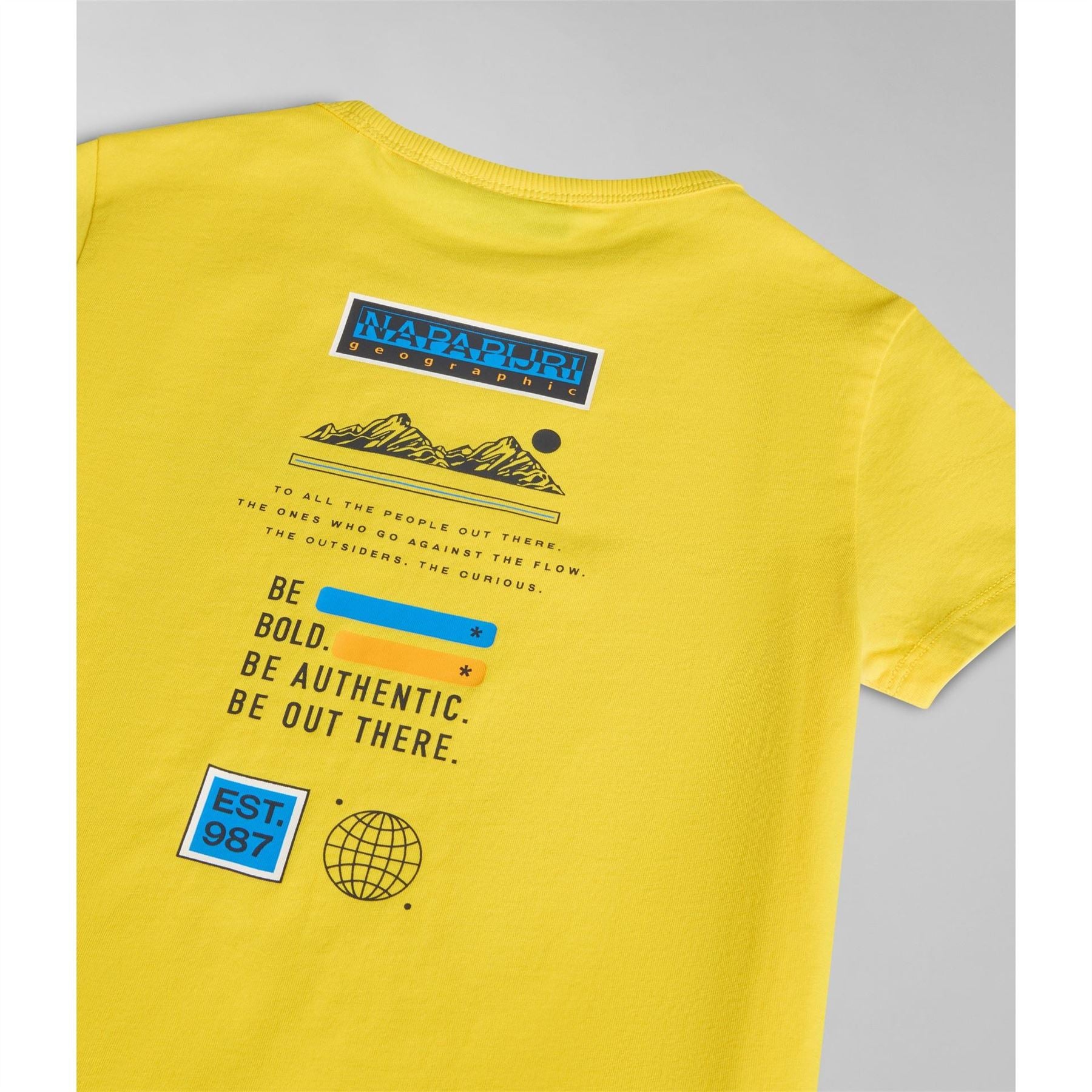 Napapijri Liard Geographic Print Crew Neck T-Shirt
