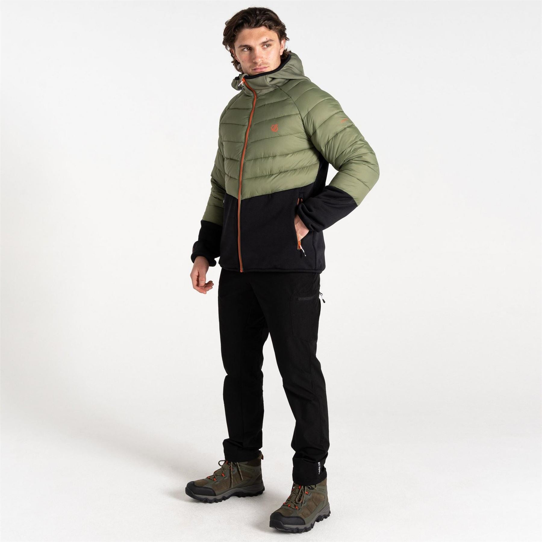 Dare 2b Torrek Hybrid Hooded Zipped Pocket Color Block Hybrid Jacket