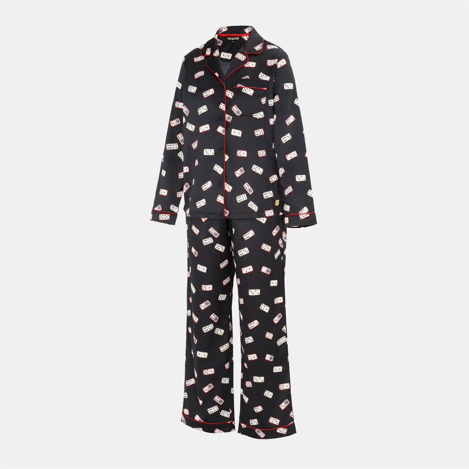 Biba Rever Collared Neck Long Sleeve Pyjama Set