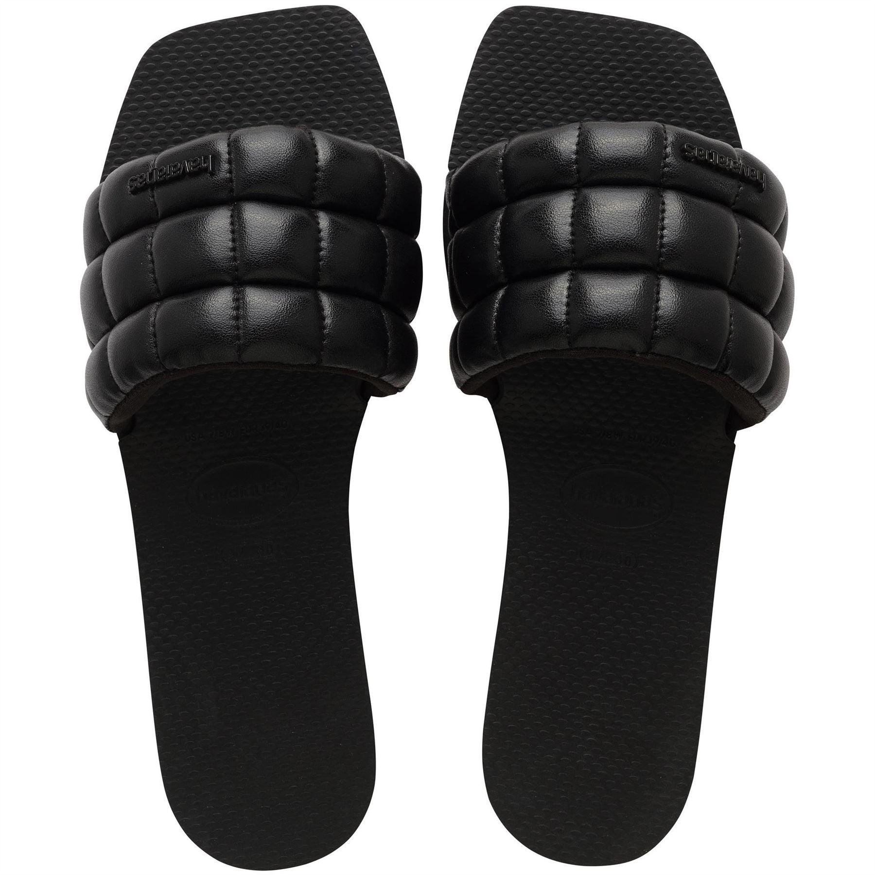 Havaianas Textured Closed Toe Slide Sandals