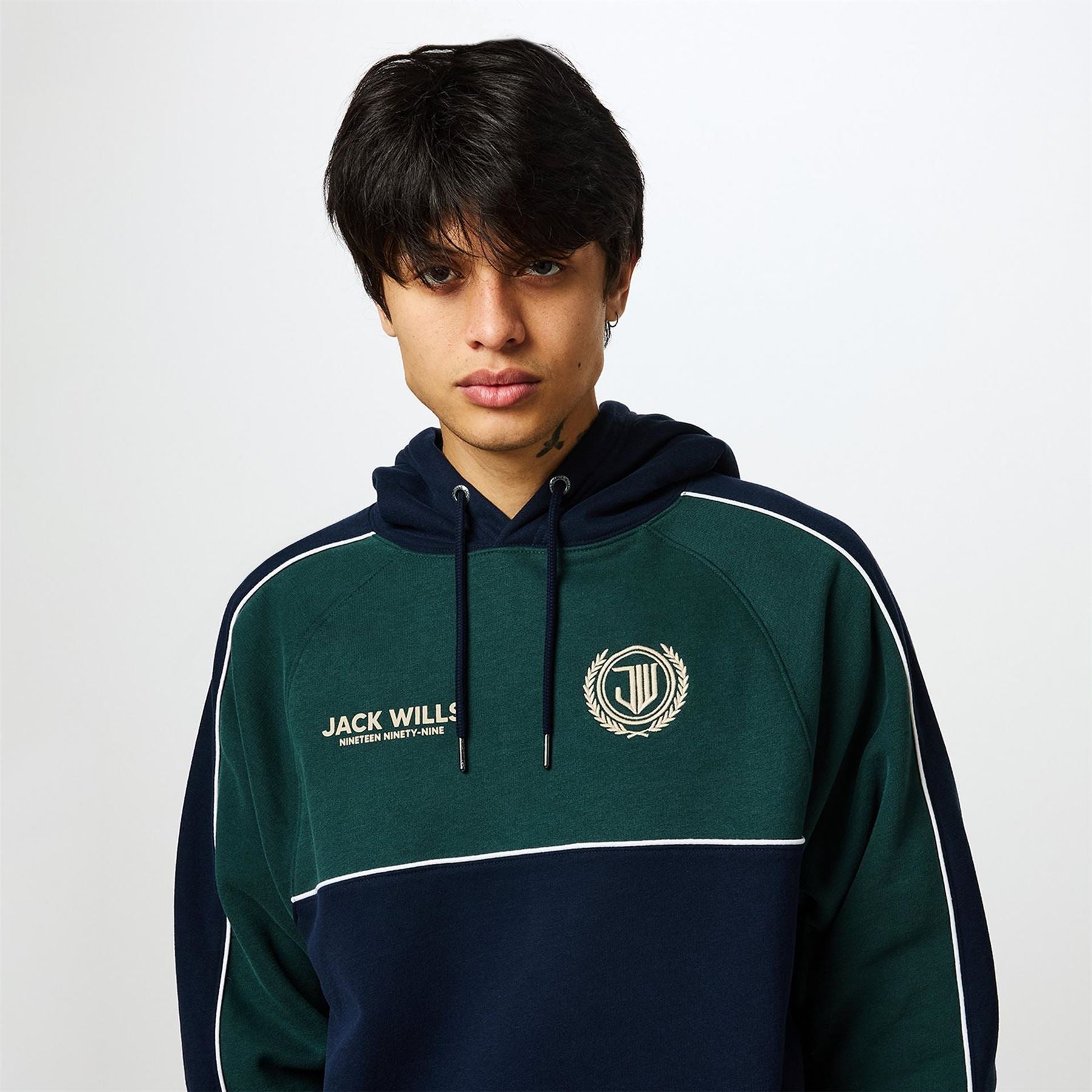 Jack Wills Piped Crest Hoodie