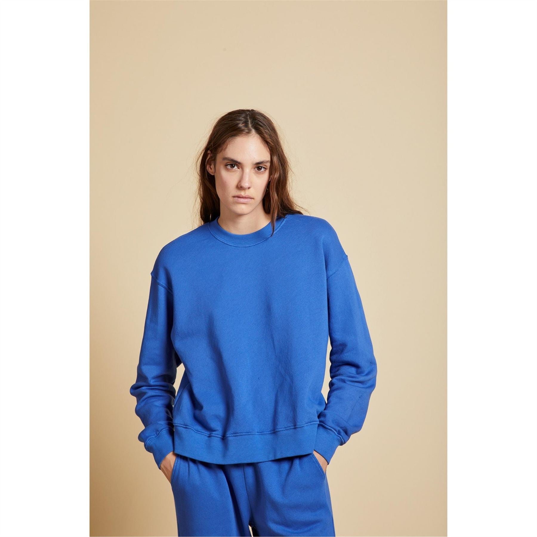 Velvet by Graham and Spencer Solid Patterned Long Sleeve Sweatshirt
