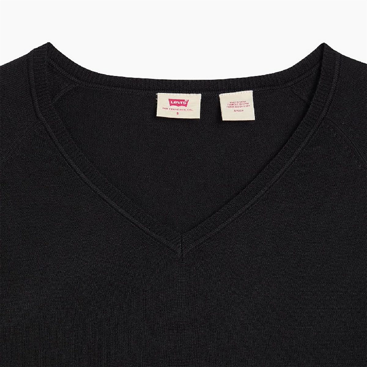 Levis Petal V Neck Quarter Zip Knitted Top