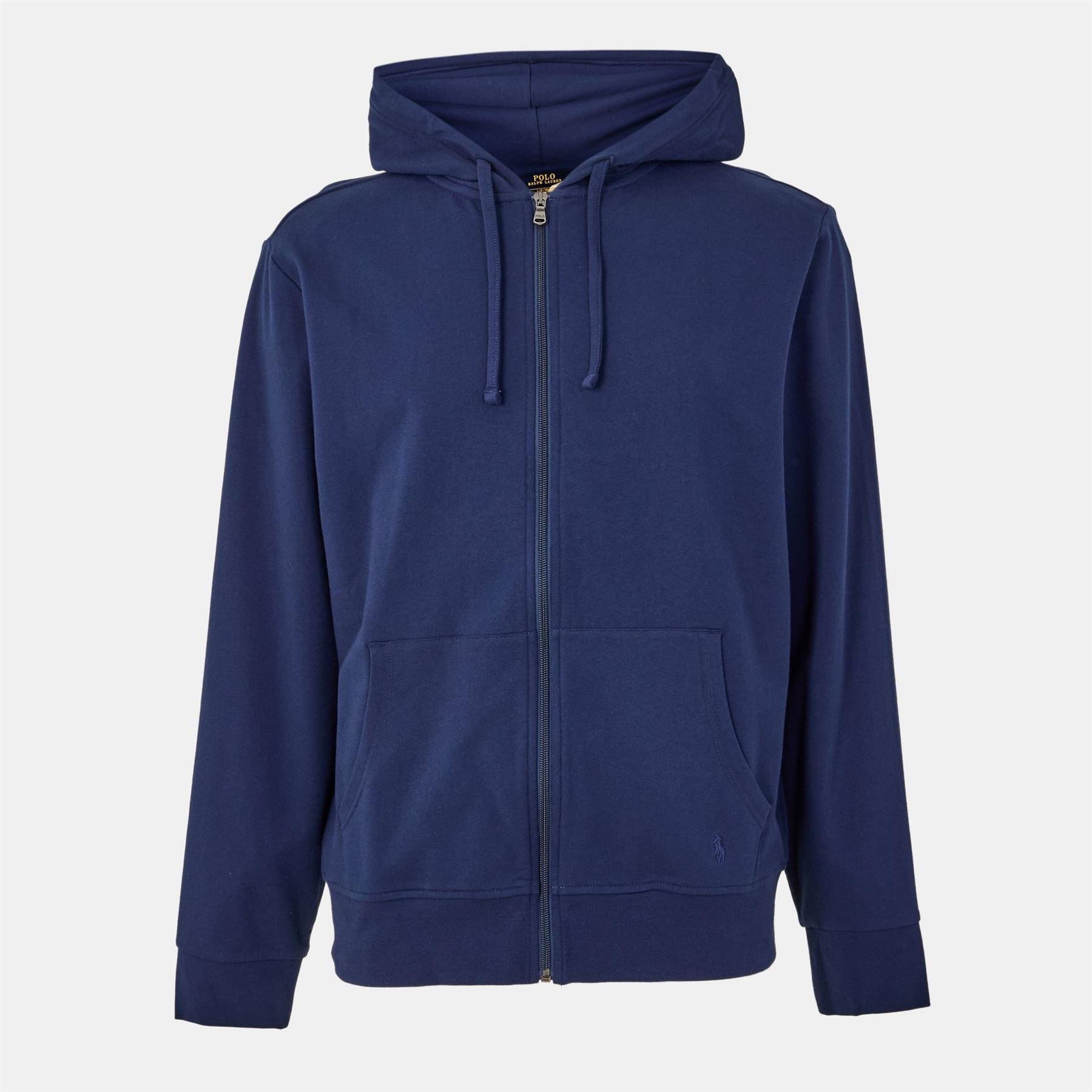 Polo Ralph Lauren Solid Patterned Hooded Neck Ribbed Cuff Sweat Jacket