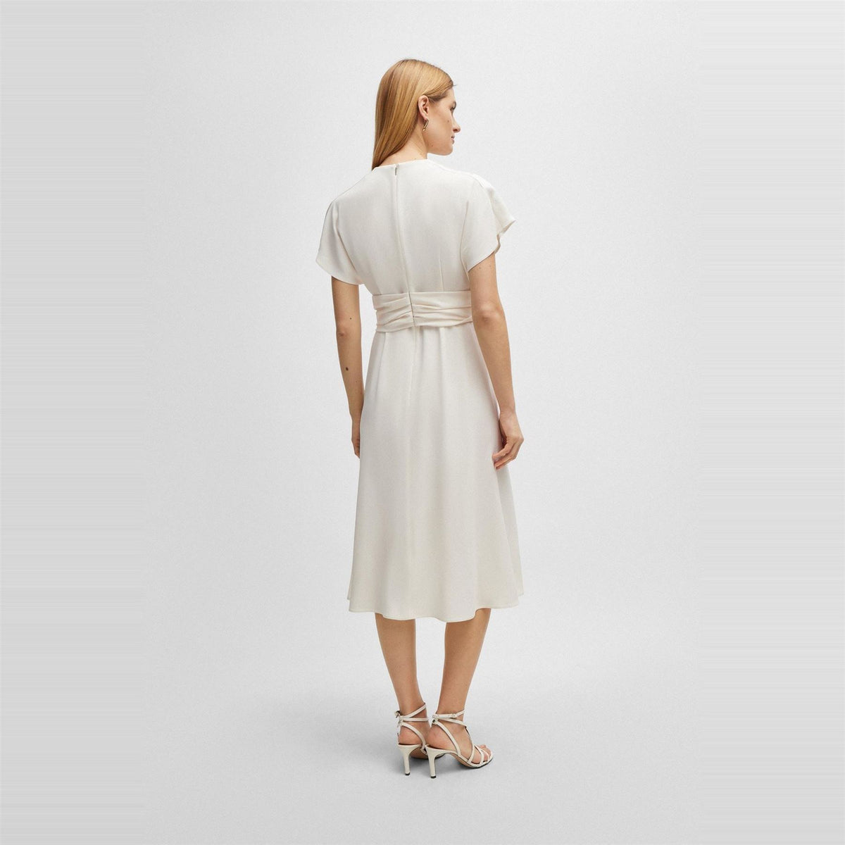 Boss Debasa2 V-Neck Short Sleeve Midi Wrap Dress