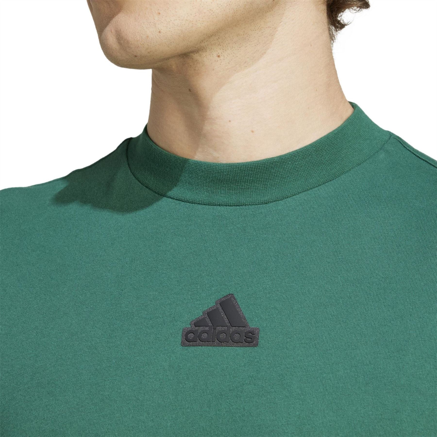 adidas Crew Neck Short Sleeve Jersey T-Shirt with Side Stripes