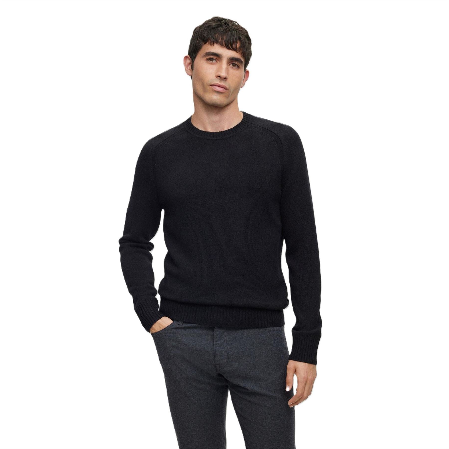 Boss Crew Neck Raglan Long Sleeve Sweater