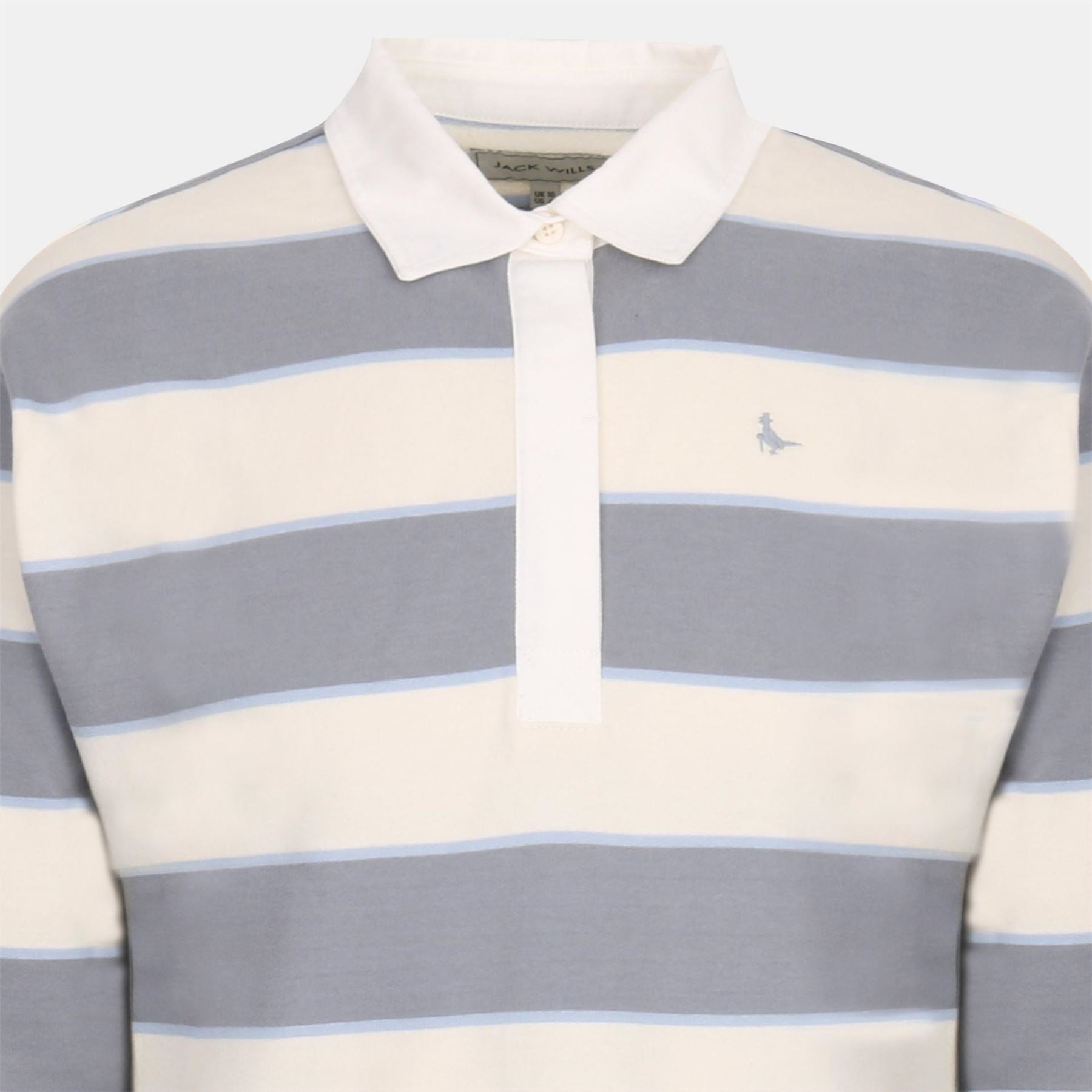 Jack Wills Cotton Polo Neck Long Sleeve Oversized Fit T Shirt