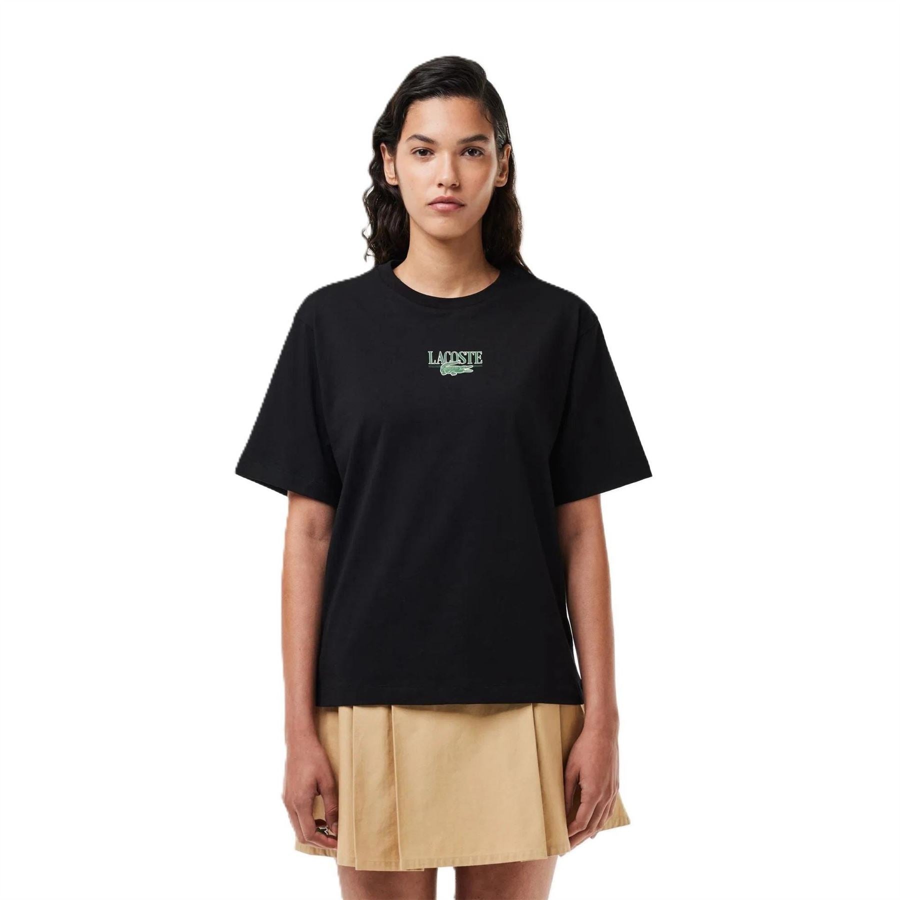 Lacoste Lettering Crew Neck Regular Fit T-Shirt