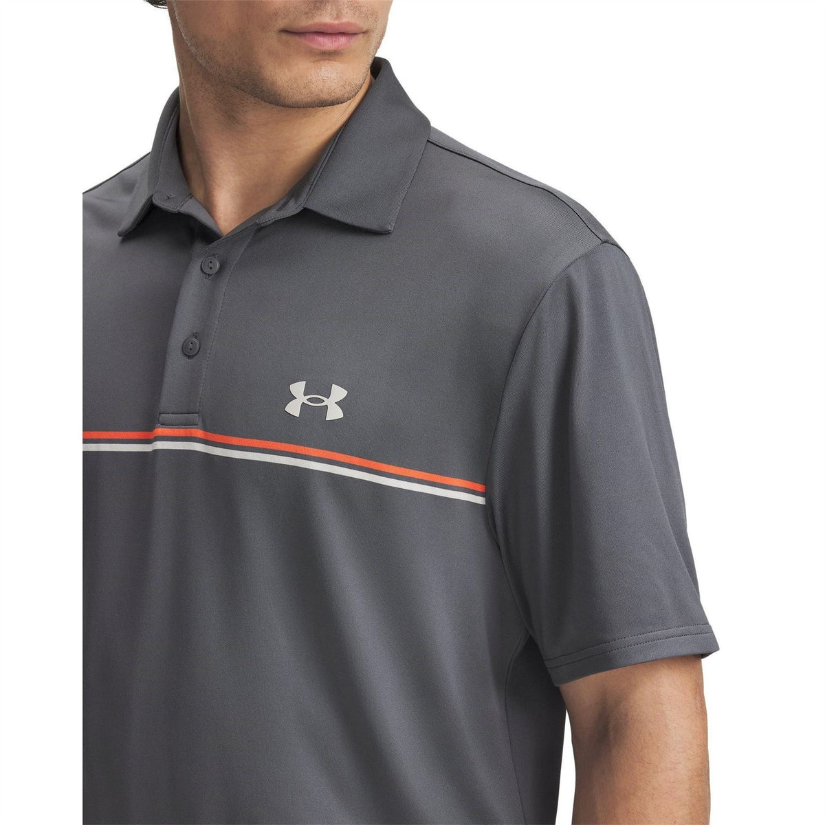 Under Armour Stripe Short Sleeve Performance Polo Shirt