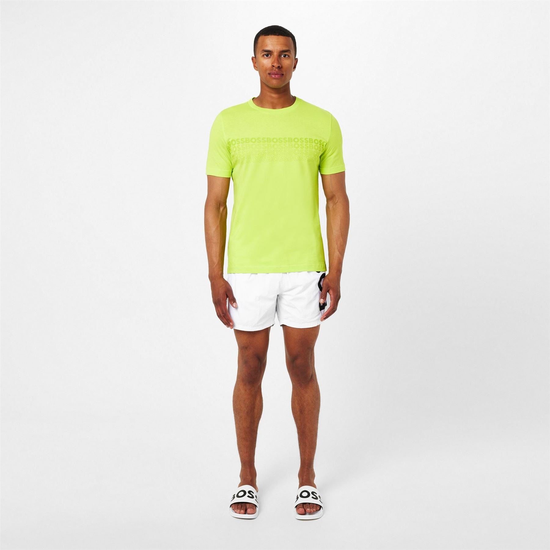 Boss Octopus Swim Shorts With Bold  Branding