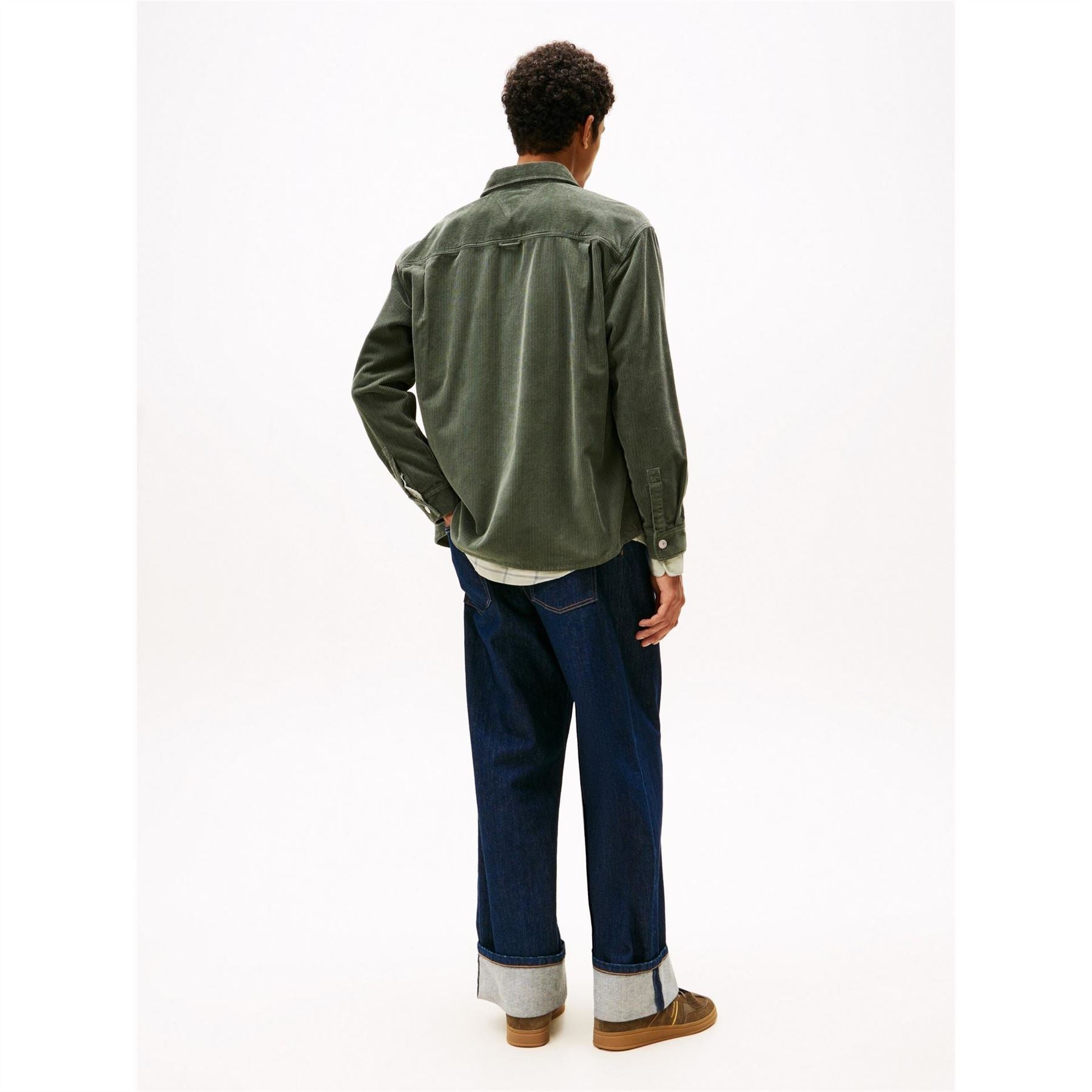 Tommy Jeans Collared Neck Long Sleeve Cord Shirt
