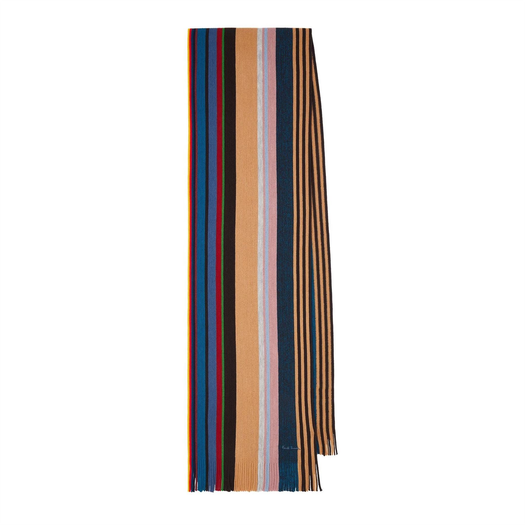 Paul Smith Twisted Stripe Wool Knitted Scarf