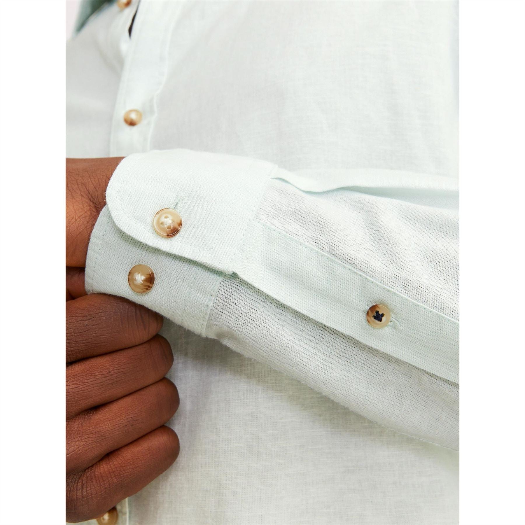 Jack and Jones Regular Fit Linen Long Sleeve Shirt