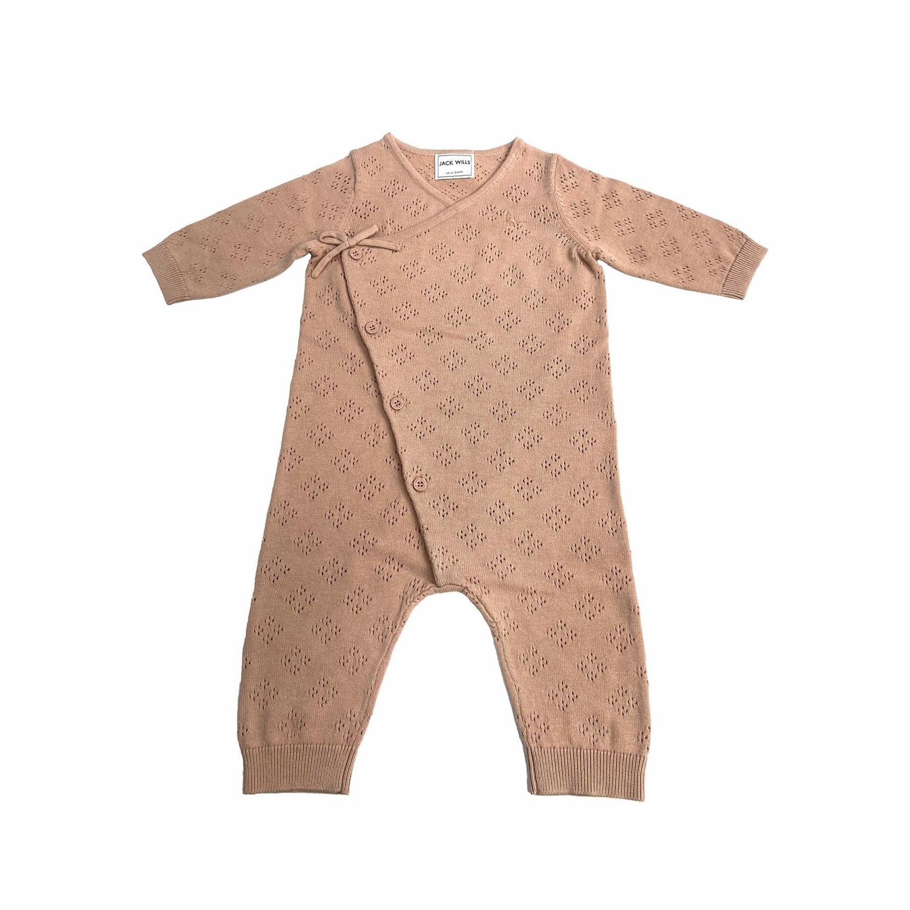 Jack Wills Cotton Long Sleeve Pointelle Sleep Suit