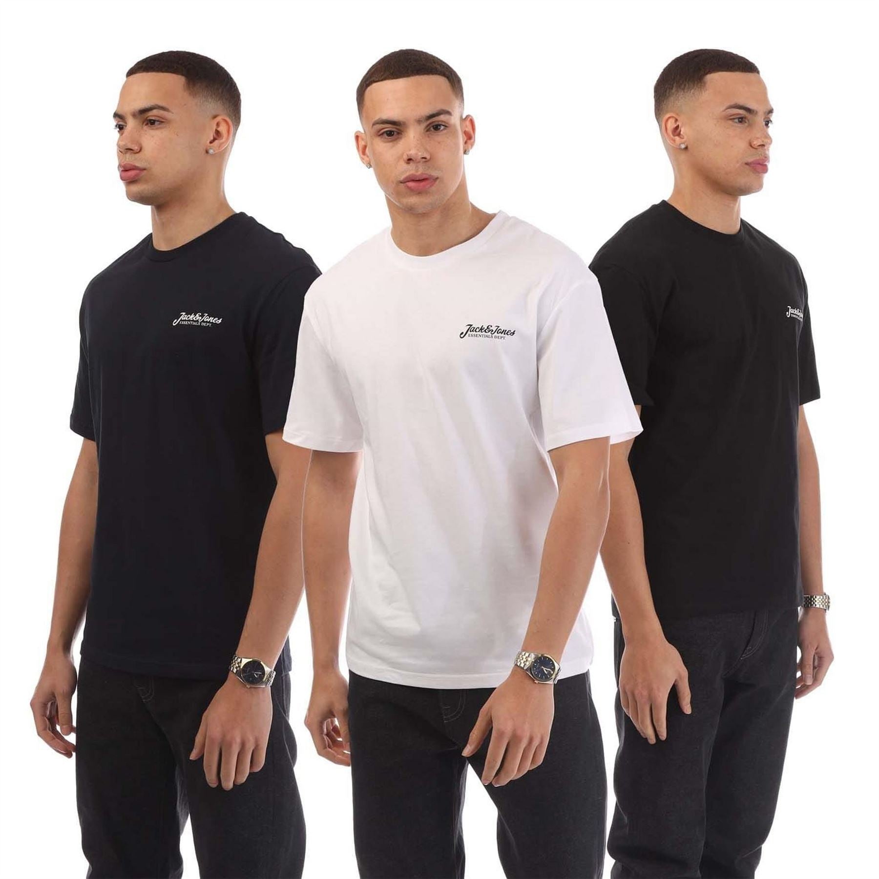 Jack and Jones Pack Beau Footprint T-Shirts