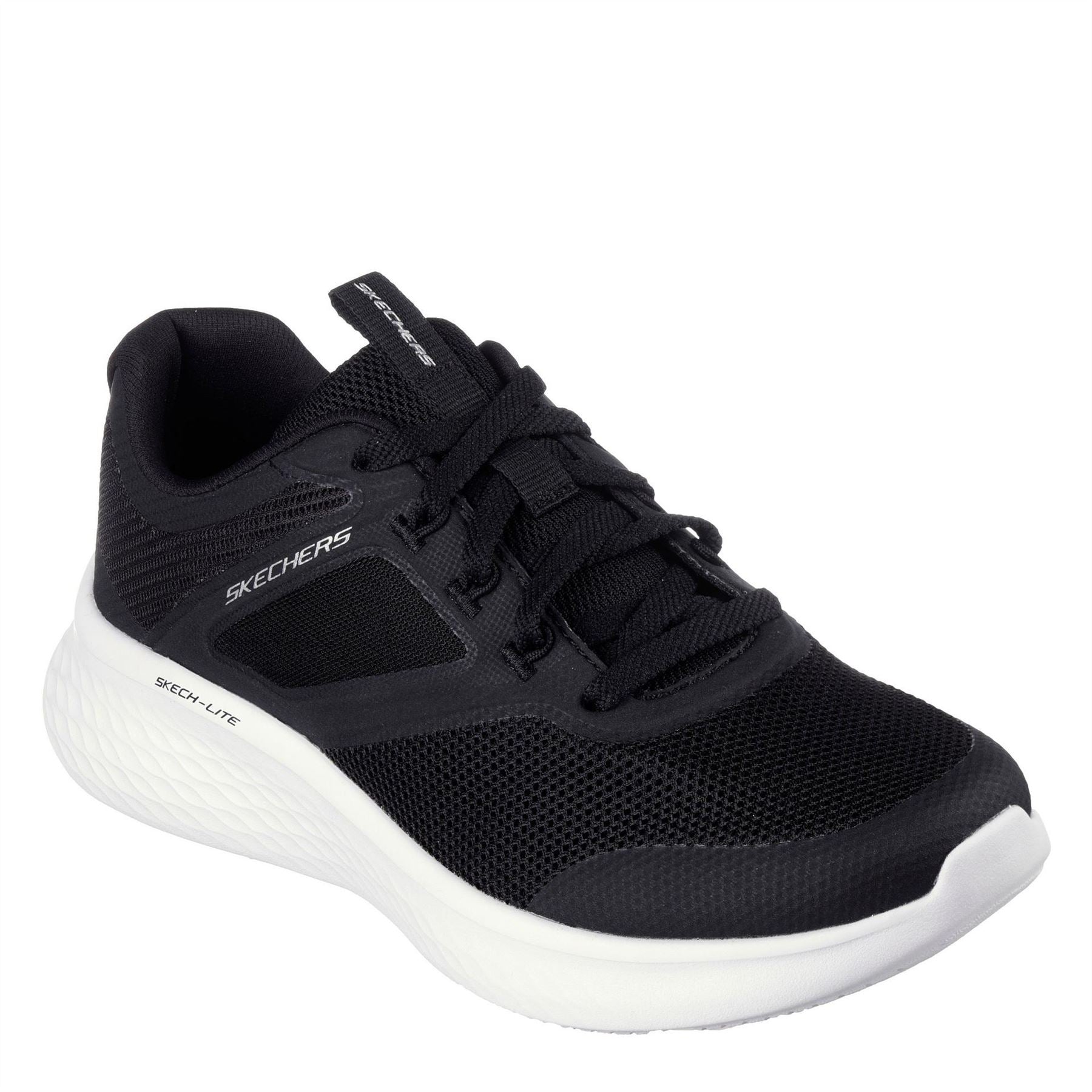 Skechers Womens Hotmelt Overlay Mesh Lace Up W Slip On Trainers