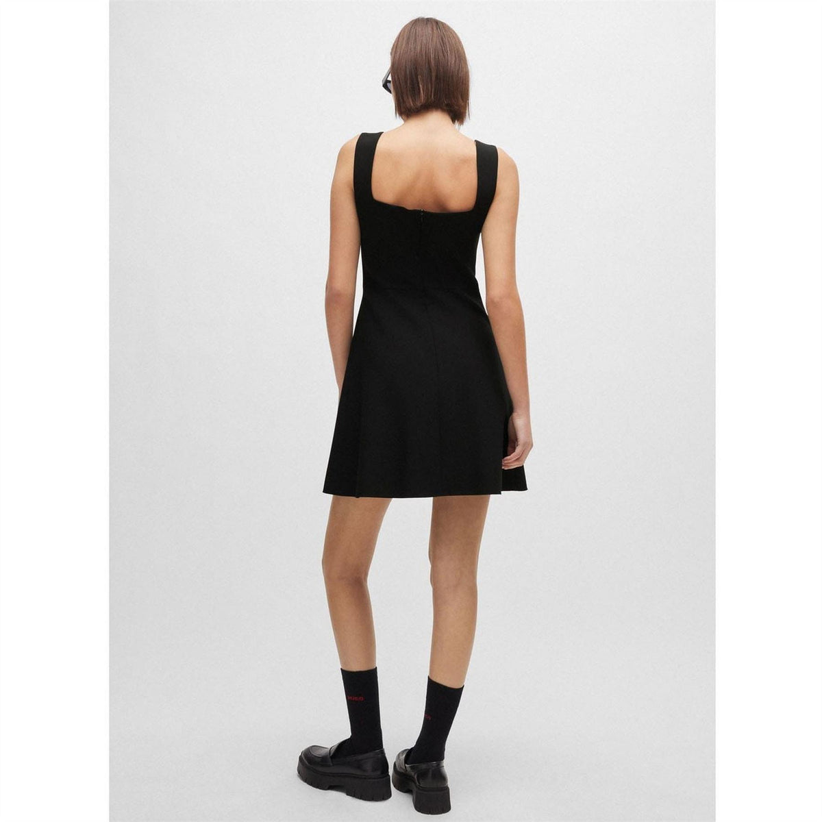 Hugo Metallic Logo Mini Dress