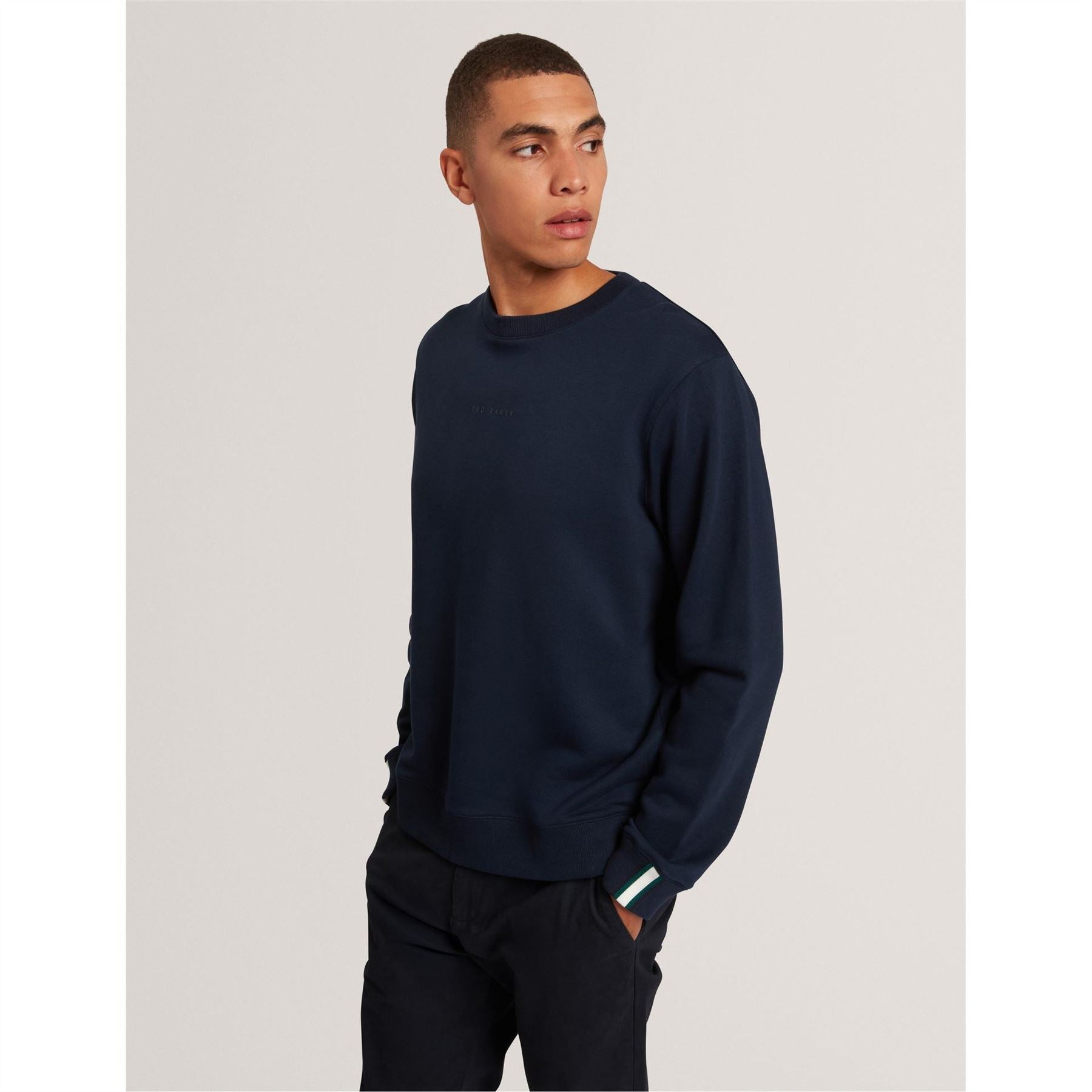 Ted Baker Long Sleeve Crew Neck Jersey Athletic Top