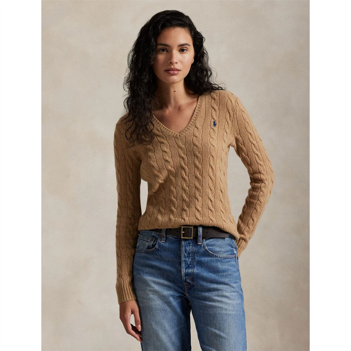 Polo Ralph Lauren Cable Knit V Neck Jumper