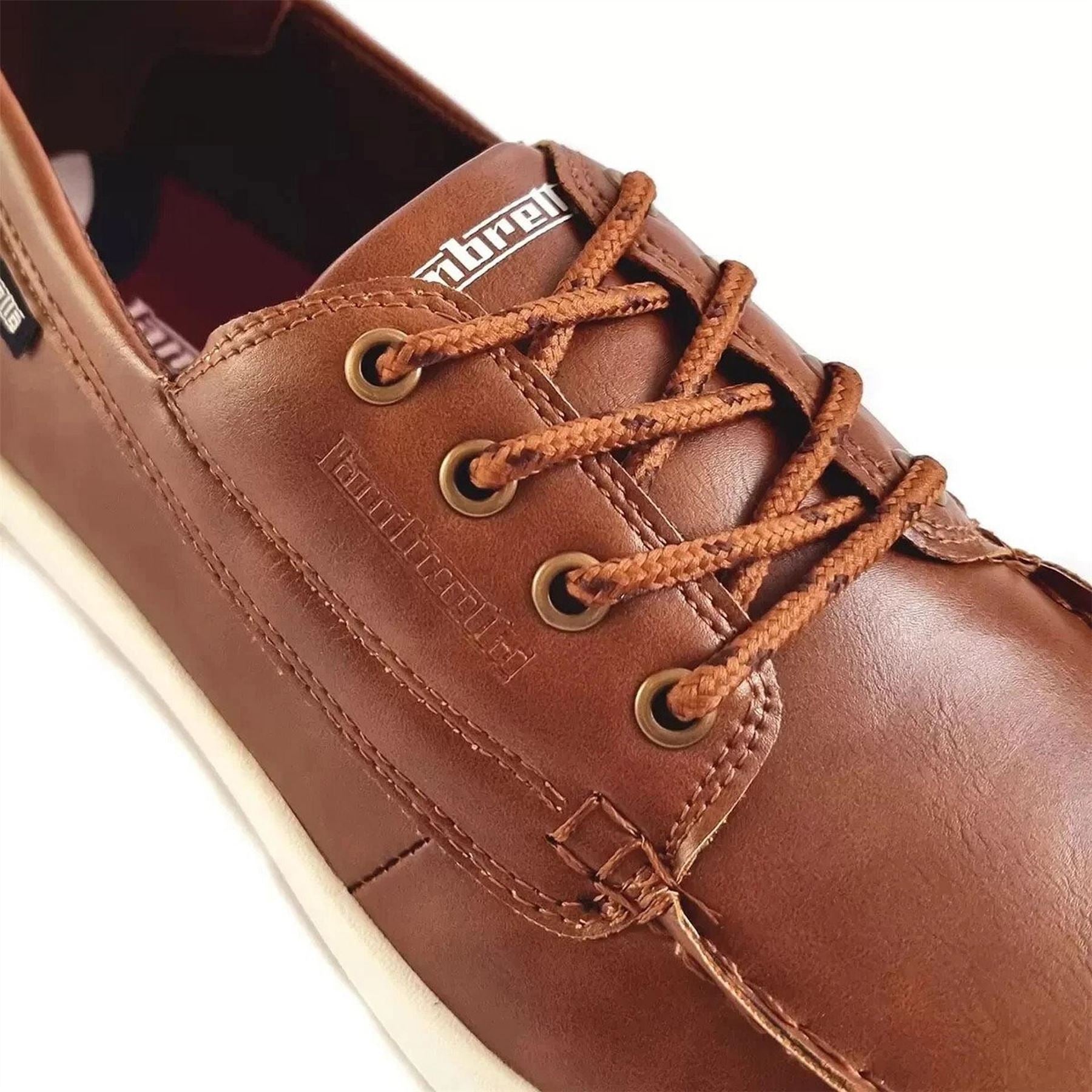 Lambretta Vulcanized Moc Toe Lace-Up Boat Shoes