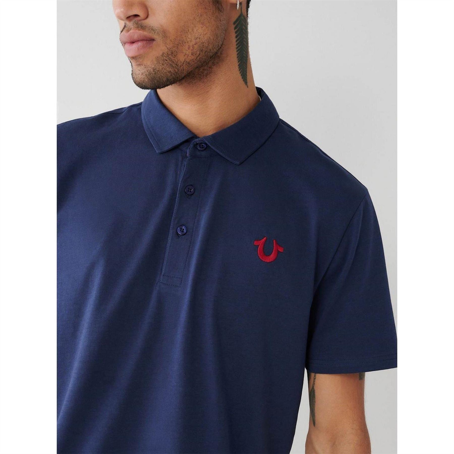 True Religion Horseshoes Short Sleeve Polo Shirt